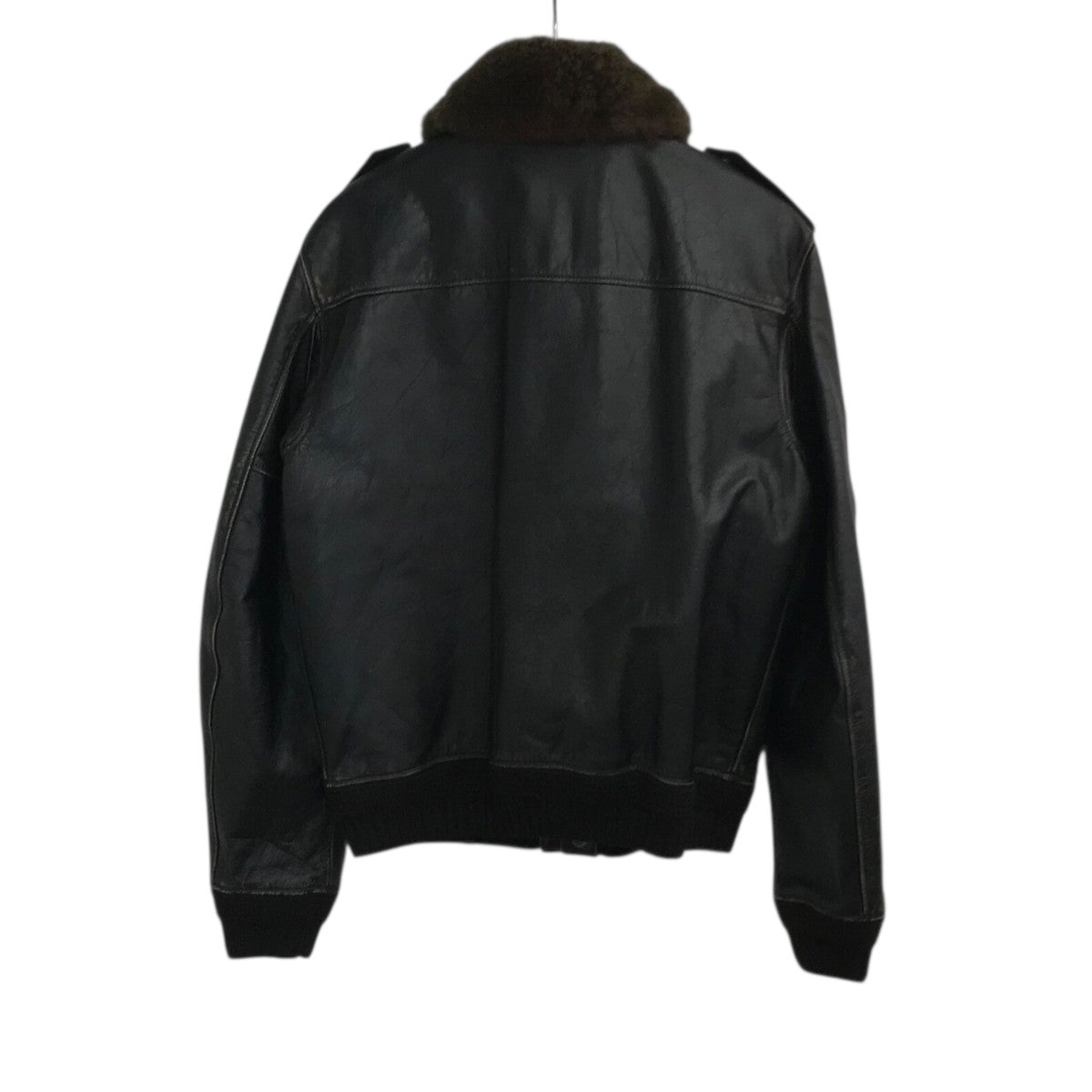 Saint Laurent Paris パッチ付き裏地ムートンレザージャケット504063 古着・中古-2枚目のアイテム画像