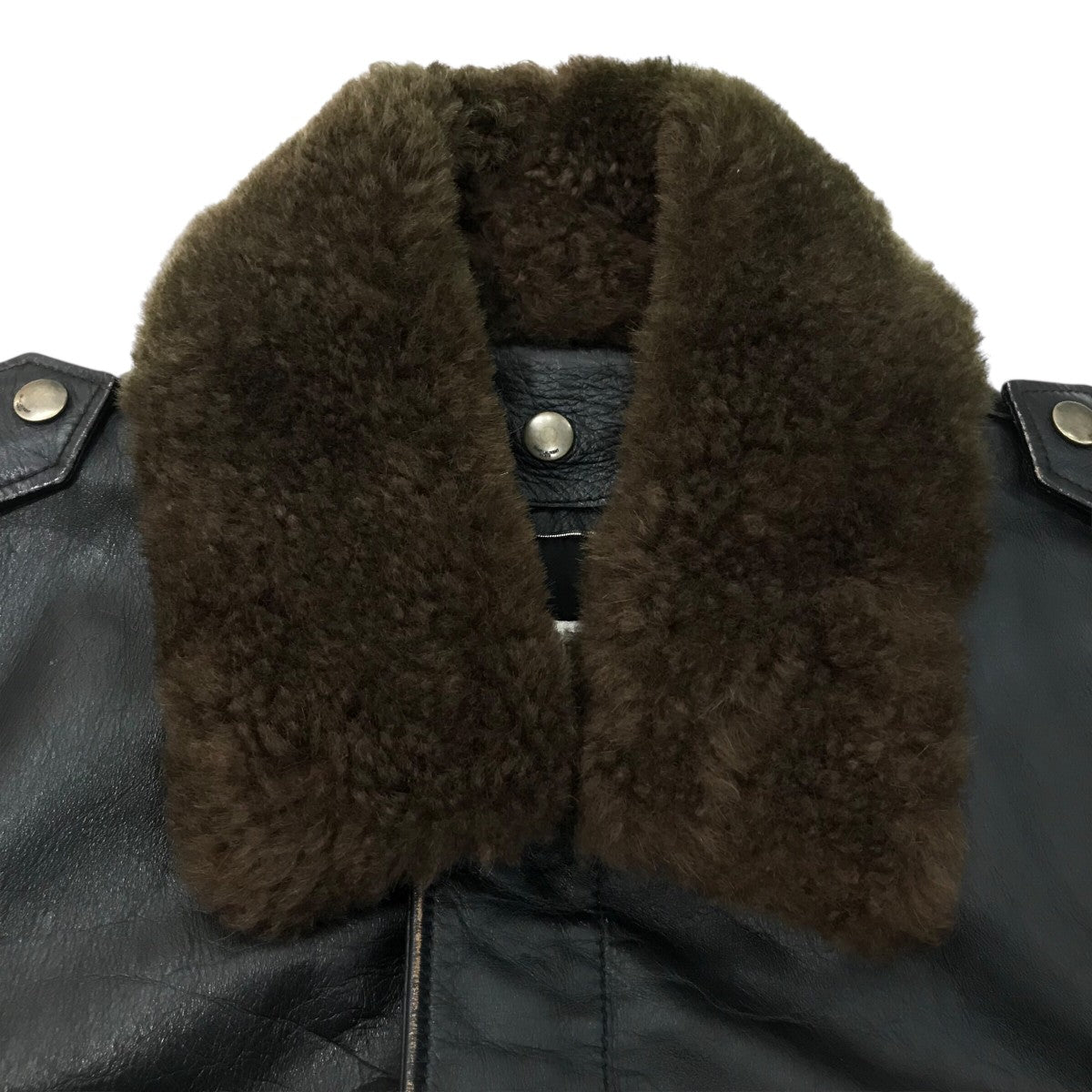Saint Laurent Paris(サンローランパリ) パッチ付き裏地ムートンレザー