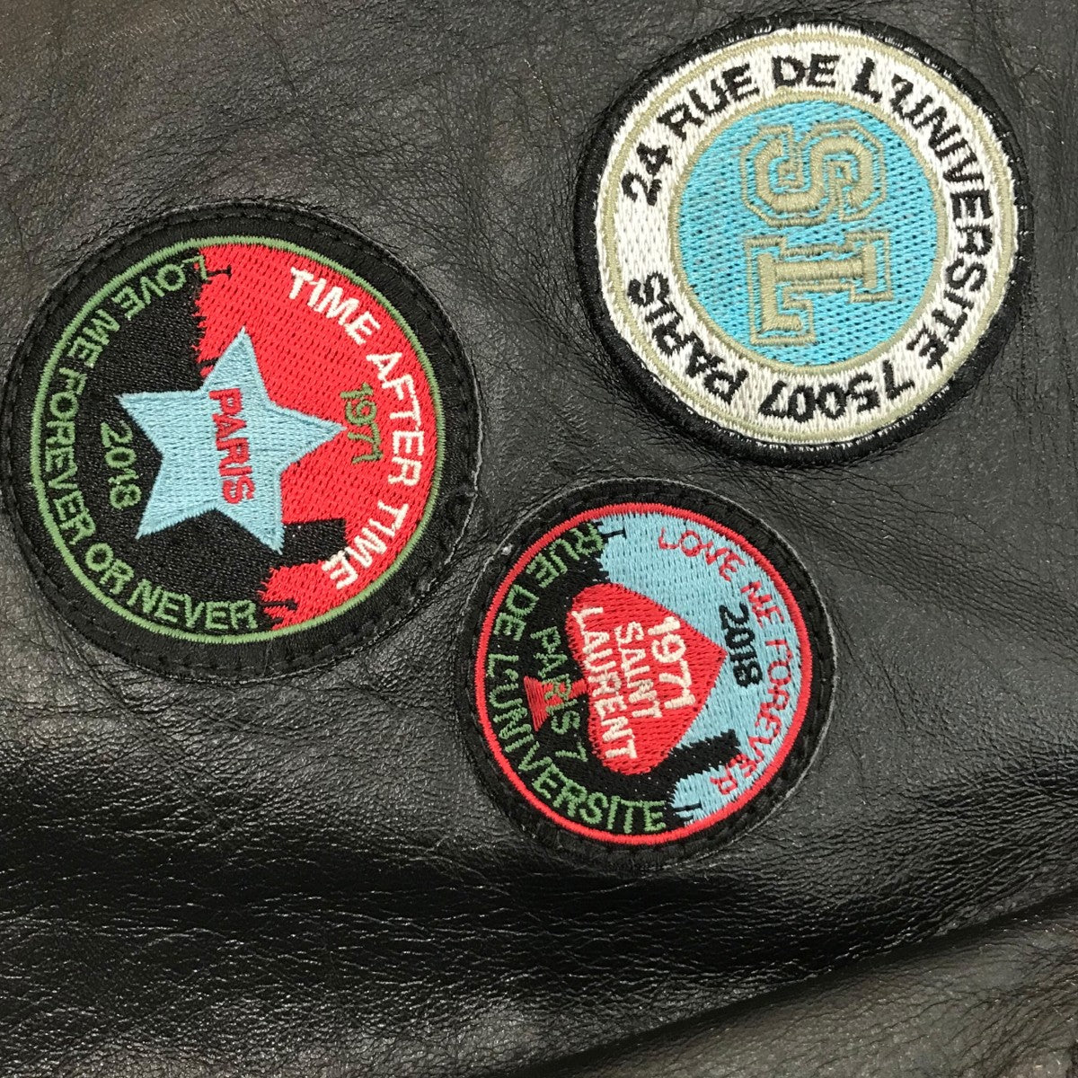 Saint Laurent Paris パッチ付き裏地ムートンレザージャケット504063 古着・中古-9枚目のアイテム画像