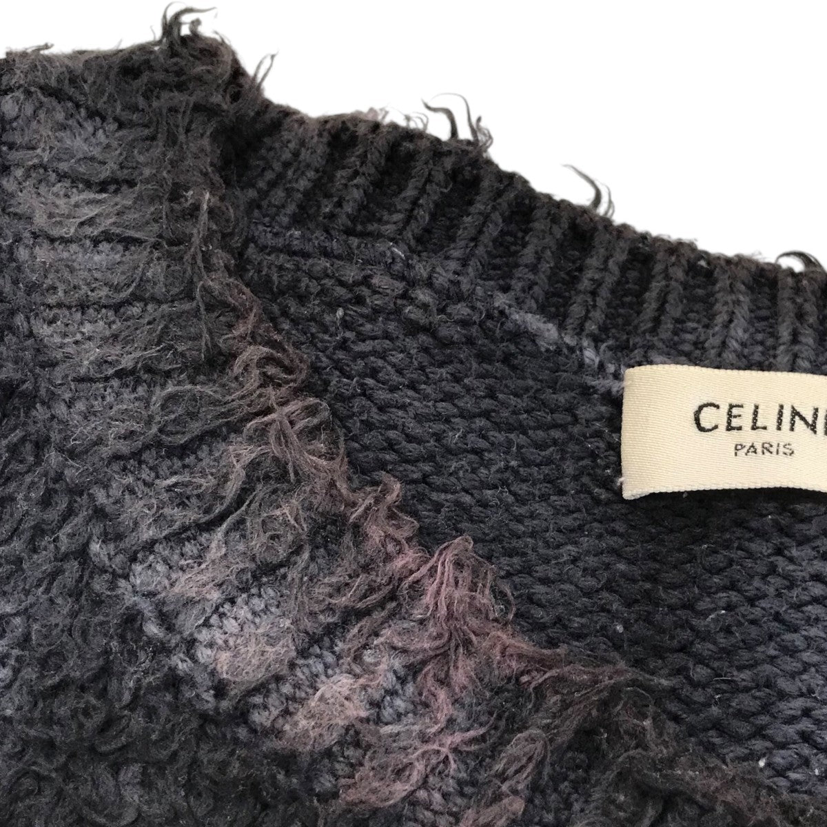 CELINE 「LOOSE CREW NECK SWEATER IN BRUSHED COTTON」クラデーションルーズニット2A90K727M 古着・中古-10枚目のアイテム画像