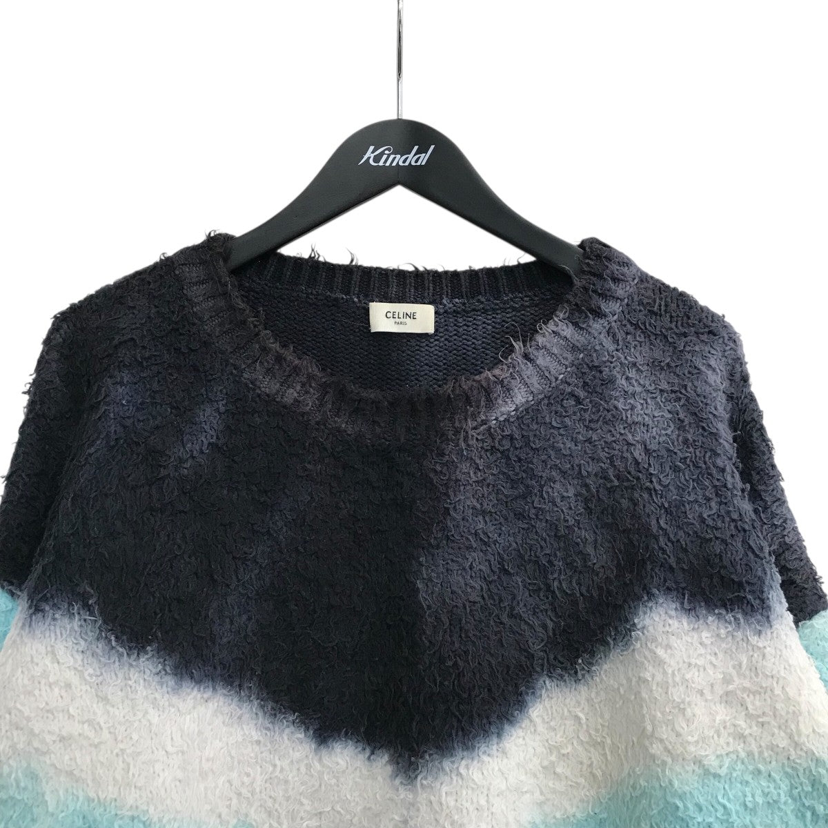 CELINE 「LOOSE CREW NECK SWEATER IN BRUSHED COTTON」クラデーションルーズニット2A90K727M 古着・中古-3枚目のアイテム画像