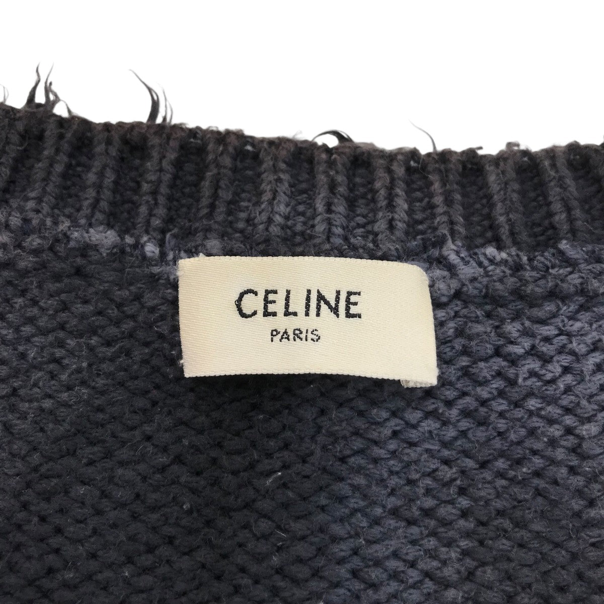 CELINE 「LOOSE CREW NECK SWEATER IN BRUSHED COTTON」クラデーションルーズニット2A90K727M 古着・中古-5枚目のアイテム画像