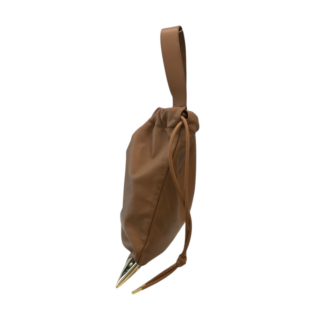 「Corner Metal Drawstring」コーナーメタルドローストリングレザーバッグ