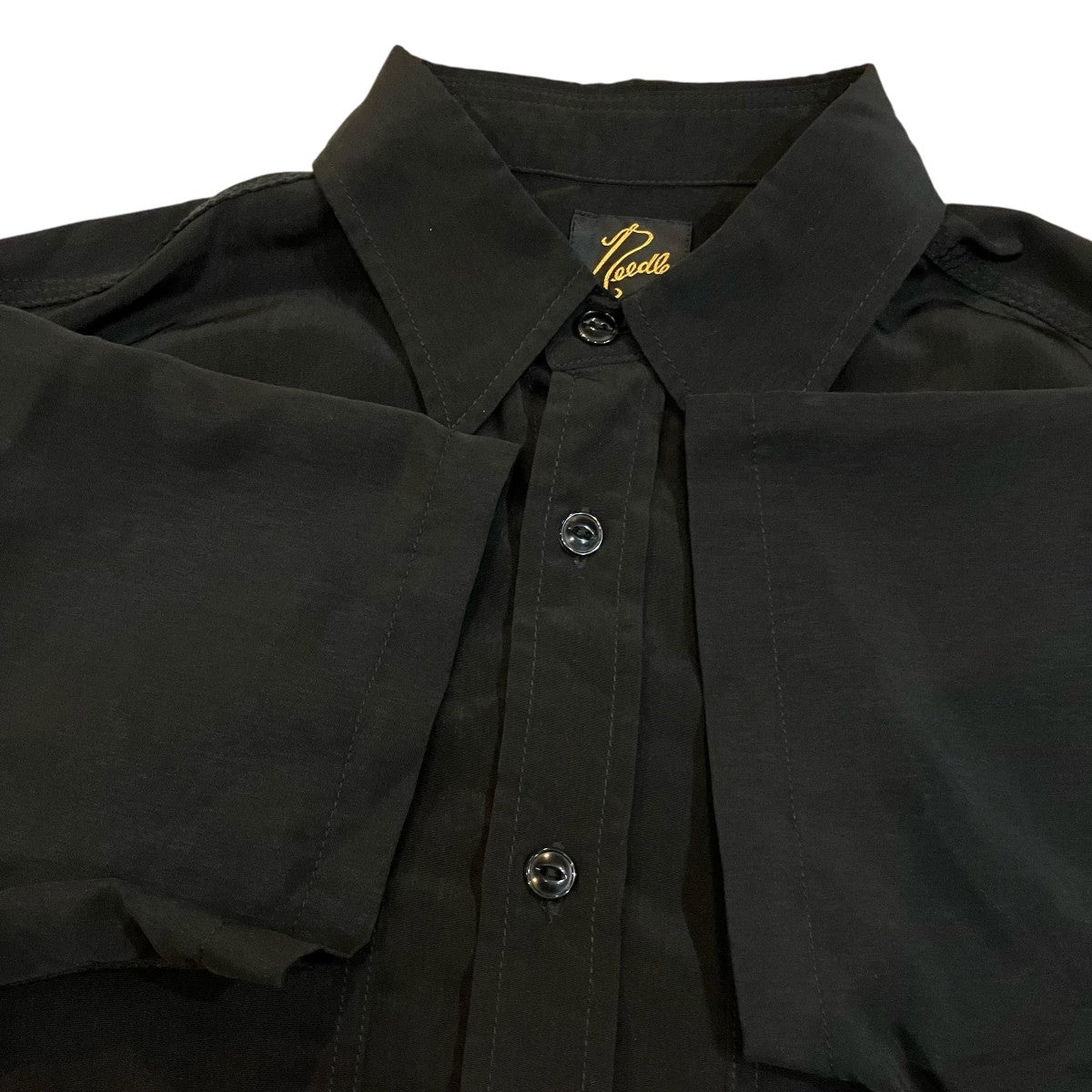 Needles S S Work Shirt-Poly Cloth 半袖シャツ 古着・中古-4枚目のアイテム画像
