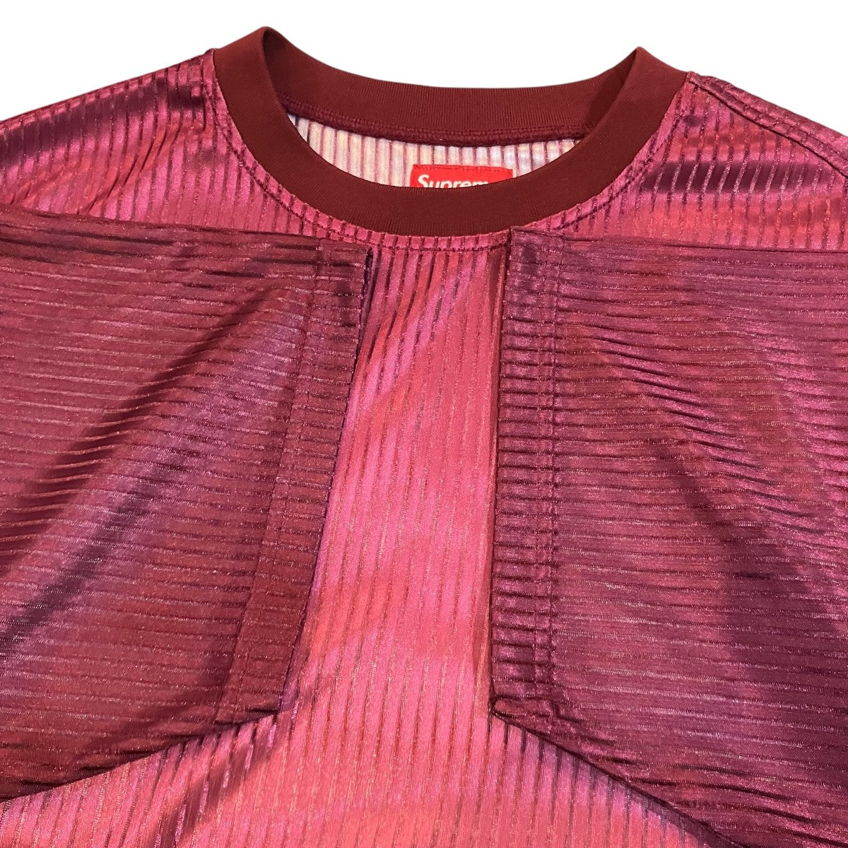 Supreme Gradient Mesh Stripe Jersey ストライプメッシュTシャツ 古着・中古-2枚目のアイテム画像