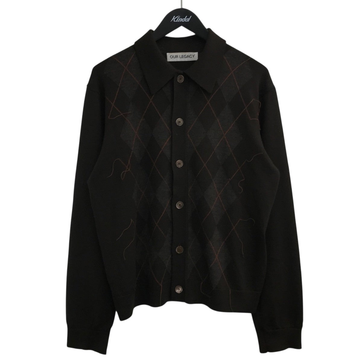 25AW「EVENING POLO」アーガイルニットカーディガンM4253EP