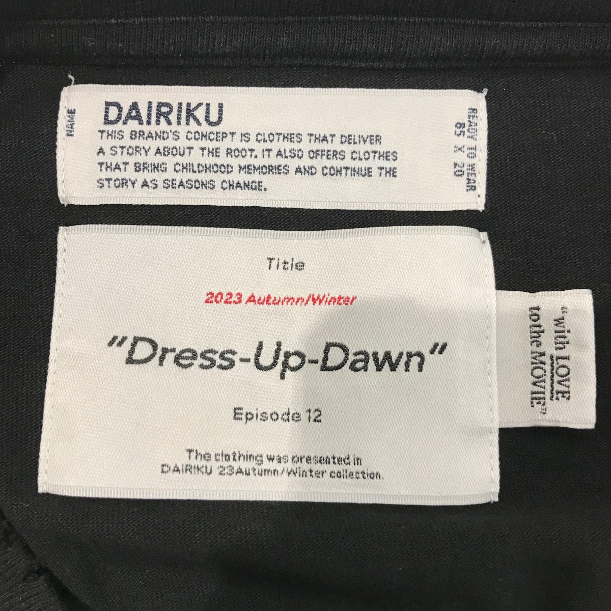 DAIRIKU(ダイリク) 「MUSIC Tee」長袖Tシャツ23AW C9 23AW C9 ブラック