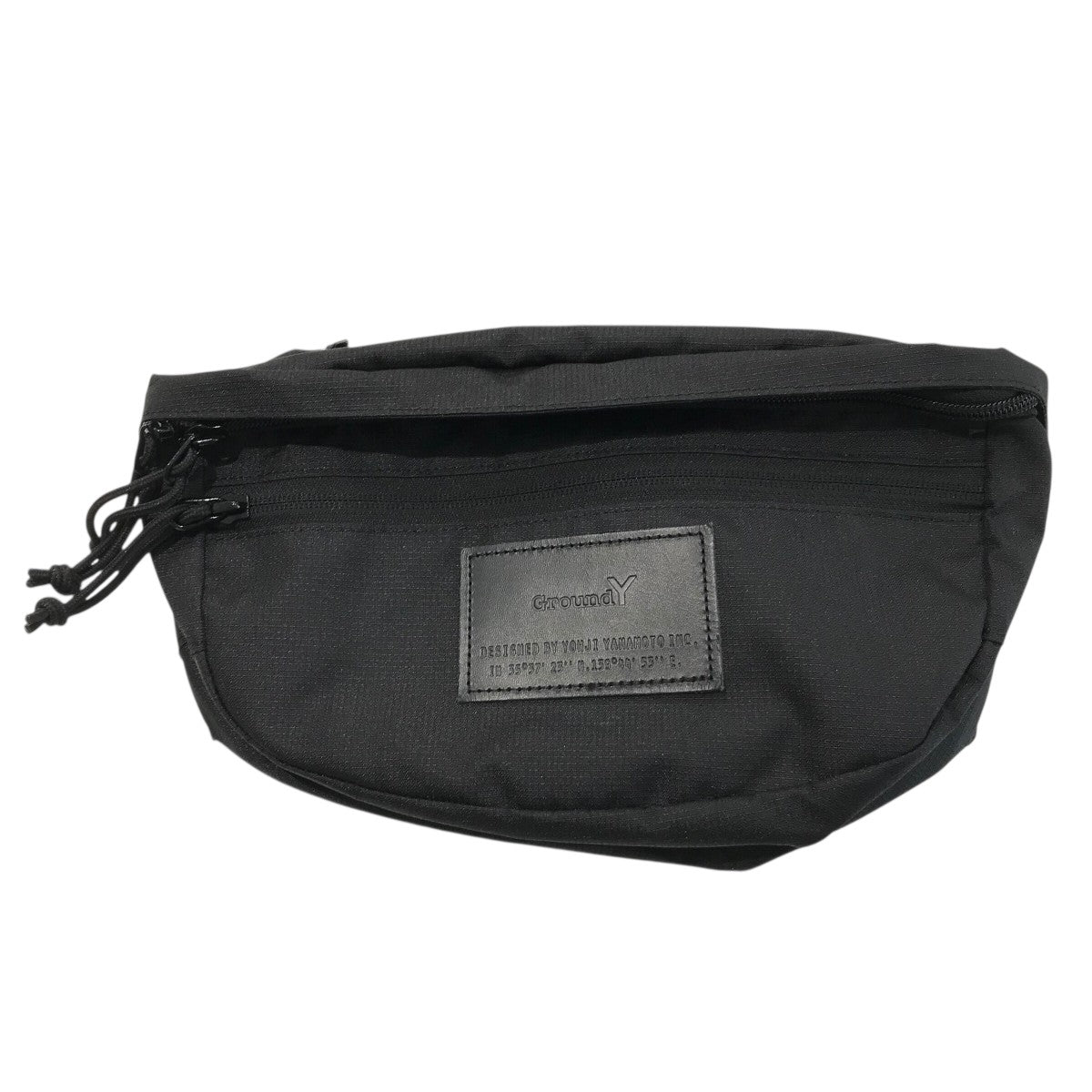 GROUND Y 「LOGO LEATHER PATCH EXPLORER WAIST BAG」ウエストバッグGS I50 950 古着・中古-1枚目のアイテム画像