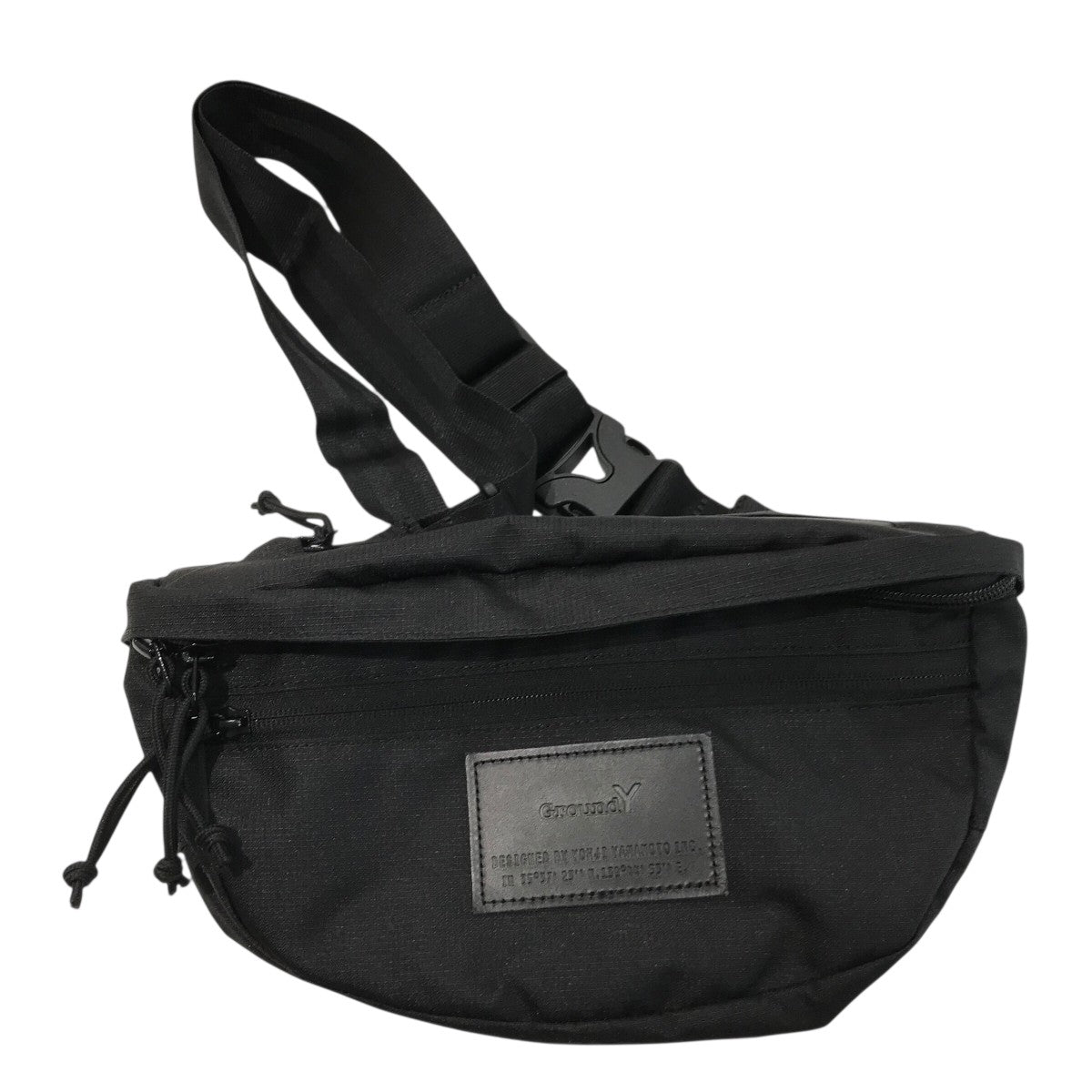 GROUND Y 「LOGO LEATHER PATCH EXPLORER WAIST BAG」ウエストバッグGS I50 950 古着・中古-3枚目のアイテム画像