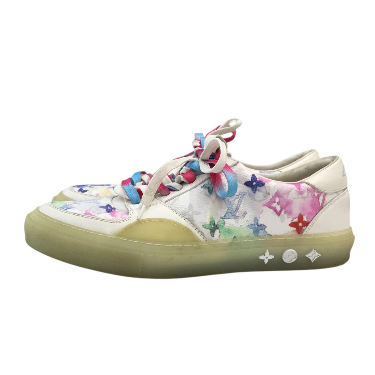 LOUIS VUITTON モノグラム・ウォーターカラー LVオリ・ラインスニーカー 古着・中古-3枚目のアイテム画像