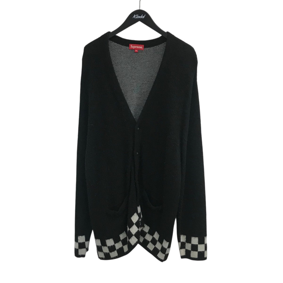 Supreme 21SS「Brushed Checkerboard Cardigan」ブラッシュドチェッカーボードカーディガン 古着・中古-1枚目のアイテム画像