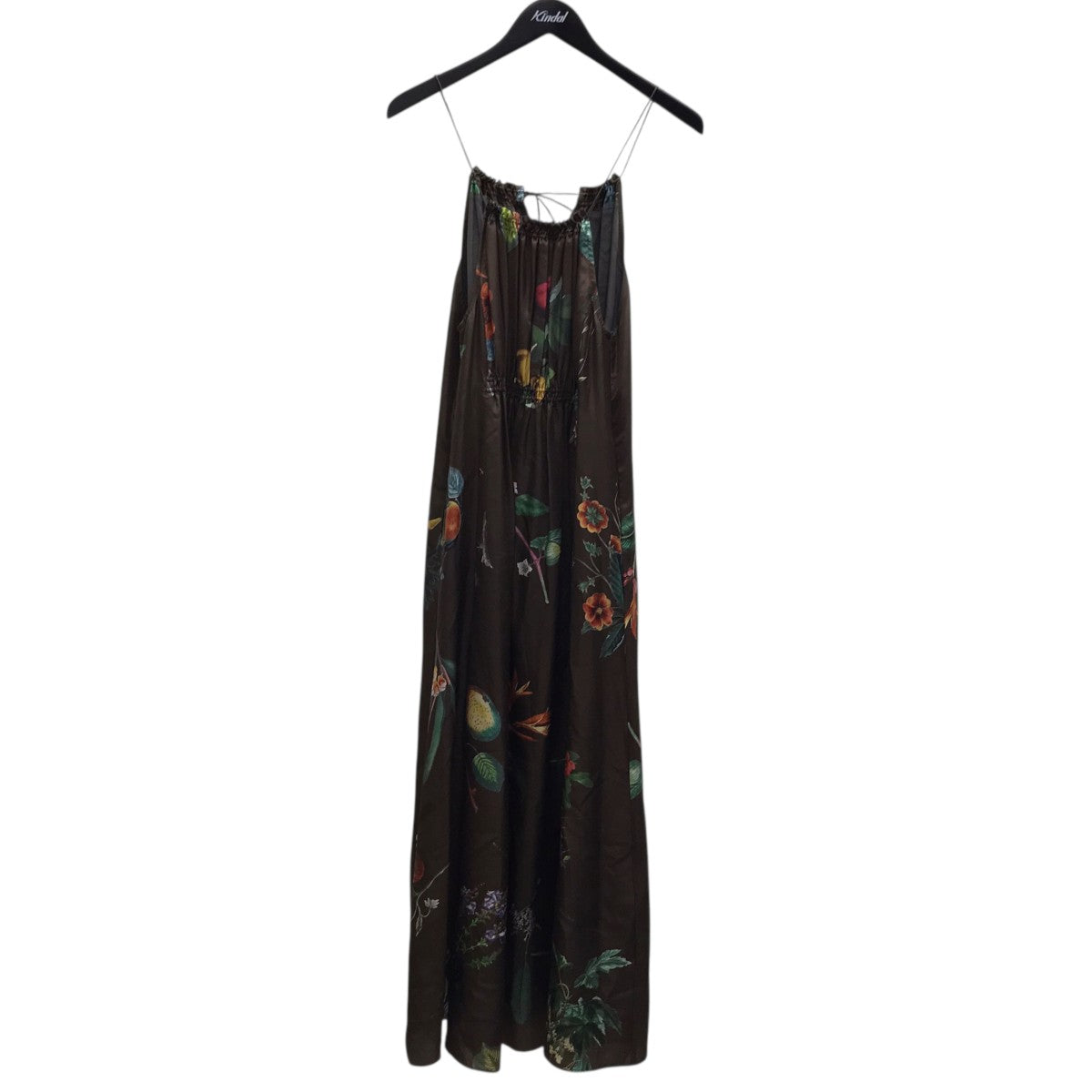 CABaN 25SS シルク Green Showerプリント キャミソールワンピース 古着・中古-1枚目のアイテム画像