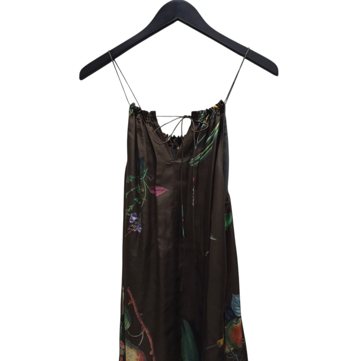 CABaN 25SS シルク Green Showerプリント キャミソールワンピース 古着・中古-4枚目のアイテム画像