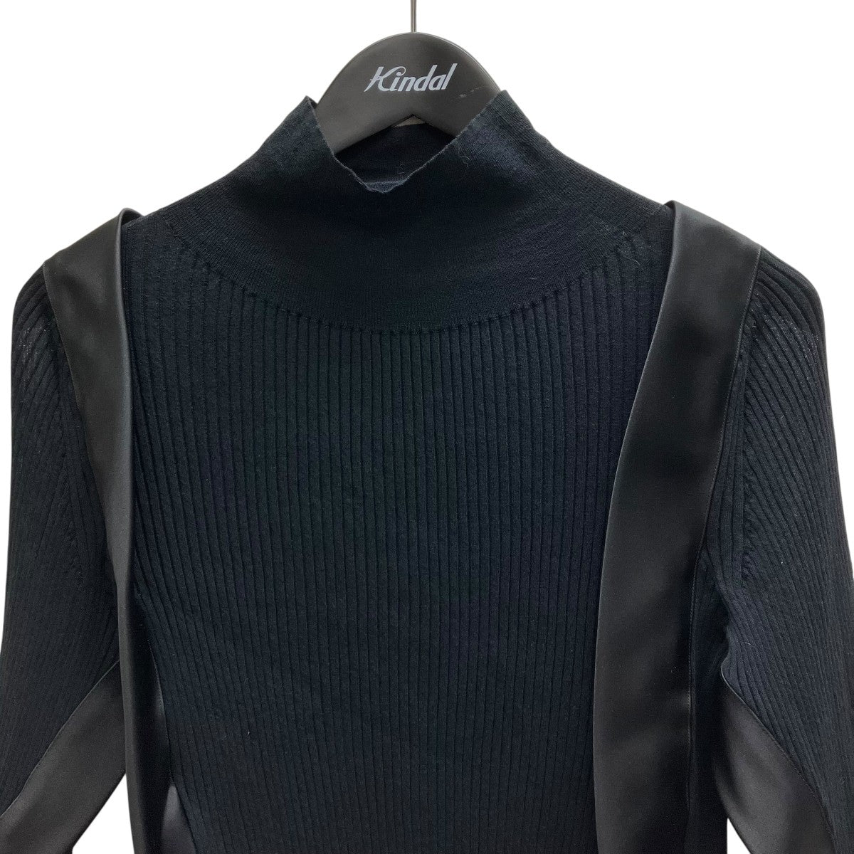 sacai 24SS Knit Pullover 切替タートルネックリブニット 古着・中古-3枚目のアイテム画像