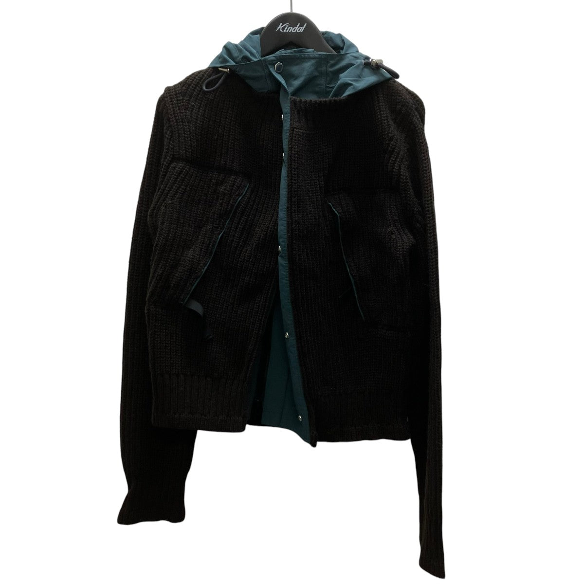 sacai SAMPLEGrosgrain × Wool Knit Blouson ジップジャケットブルゾン 古着・中古-1枚目のアイテム画像