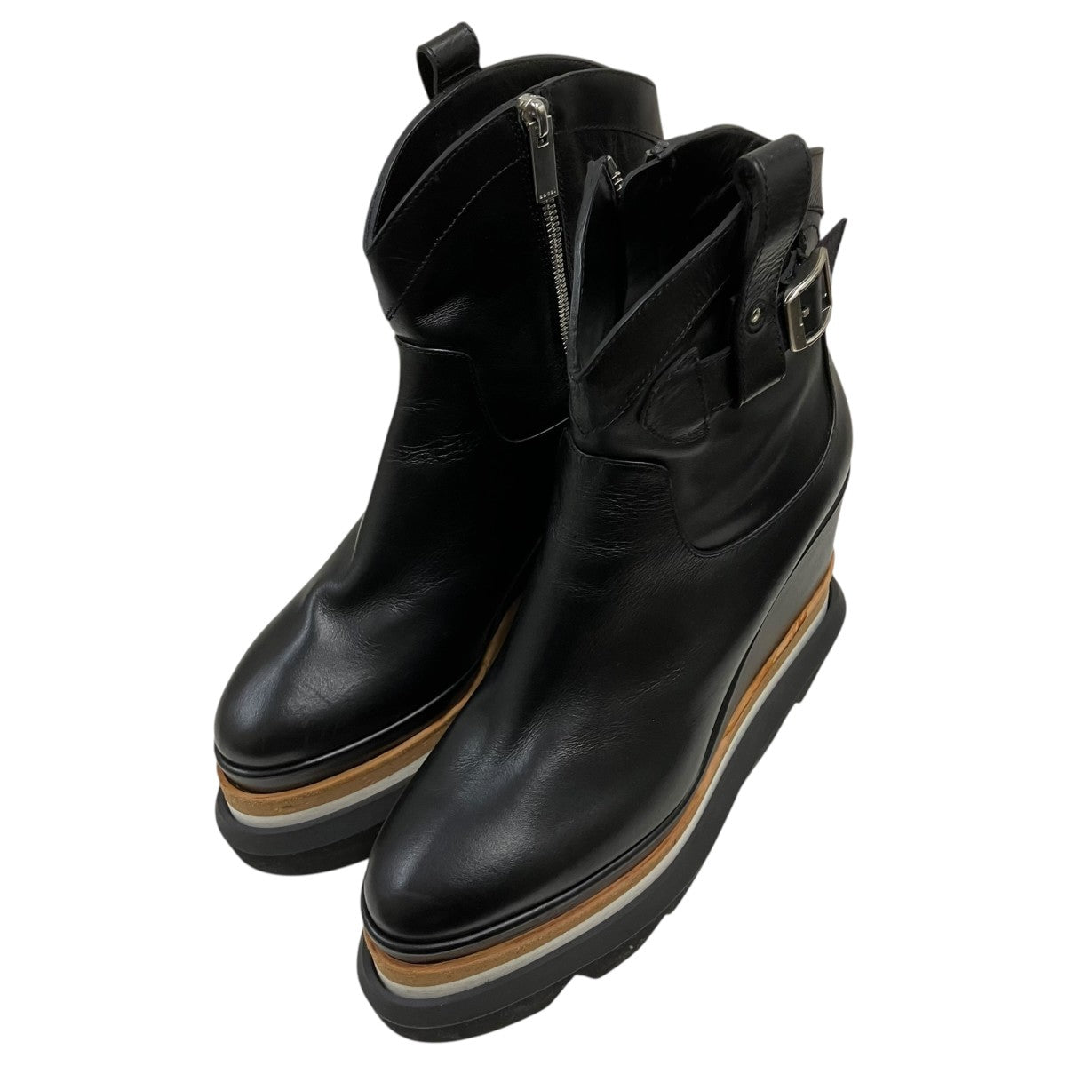 sacai 21SSプラットフォームウェッジブーツ