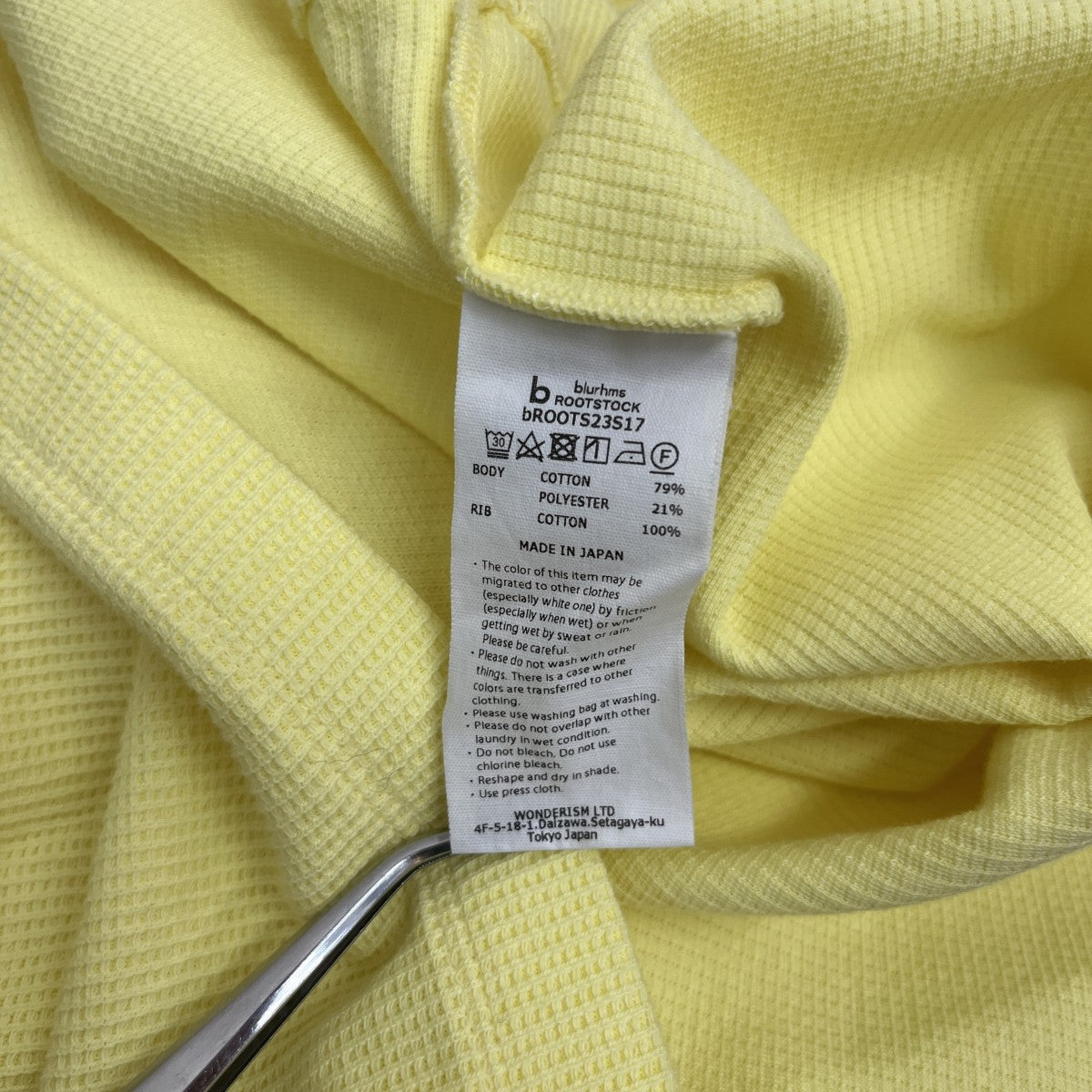 blurhms ROOTSTOCK サーマルワッフルTシャツbROOTS23S17 古着・中古-4枚目のアイテム画像