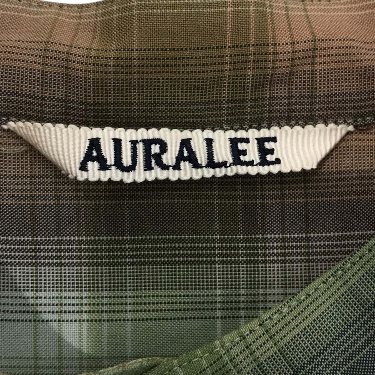 「SUPER LIGHT WOOL CHECK MAXI ONE-PIECE」チェックシャツワンピースA20AD02LC