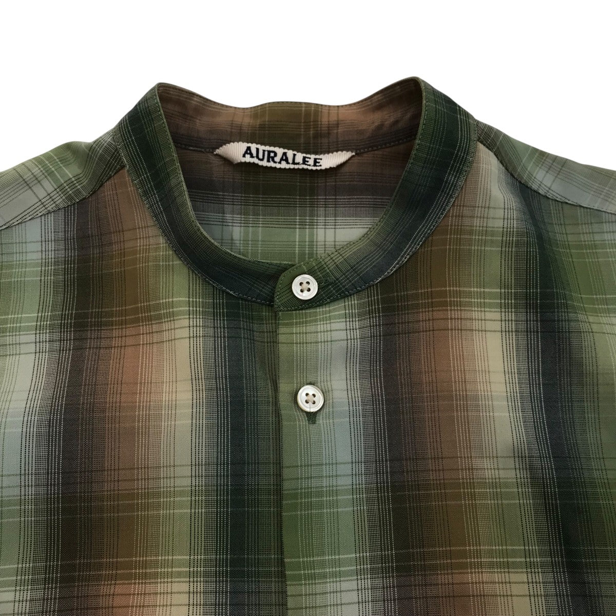 「SUPER LIGHT WOOL CHECK MAXI ONE-PIECE」チェックシャツワンピースA20AD02LC