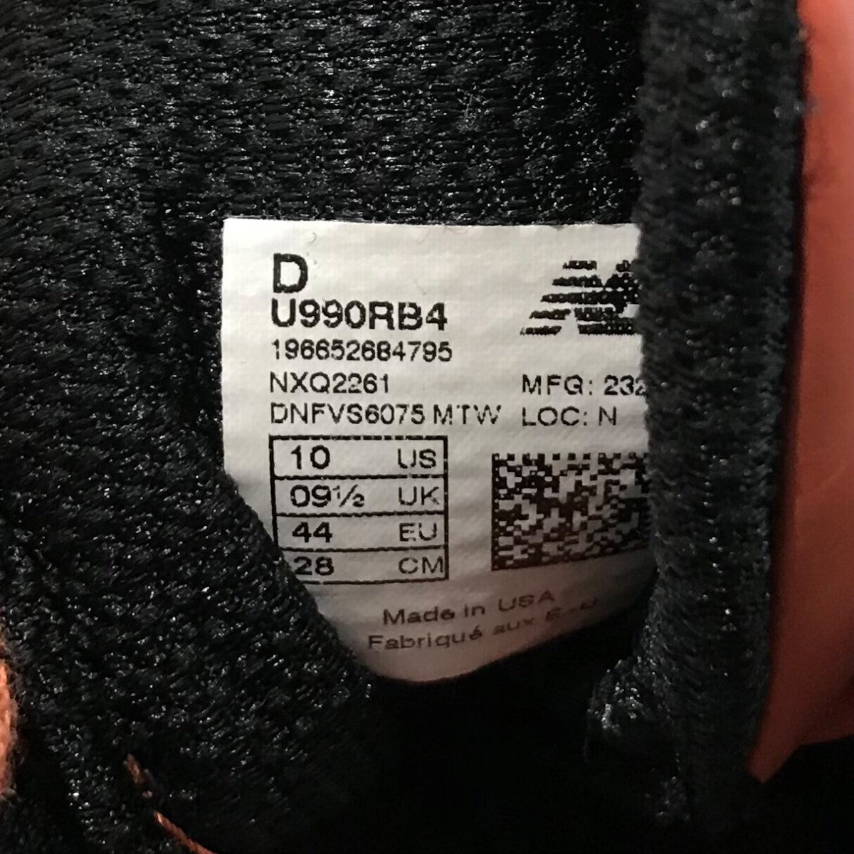 NEW BALANCE 「990V4」スニーカーU990RB4 古着・中古-8枚目のアイテム画像