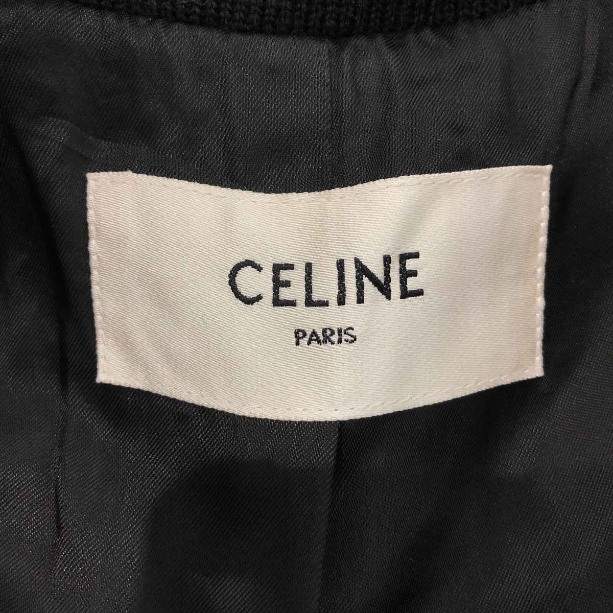 CELINE クラシック テディジャケット ／ テクスチャード加工ウール2V56D896C 古着・中古-6枚目のアイテム画像