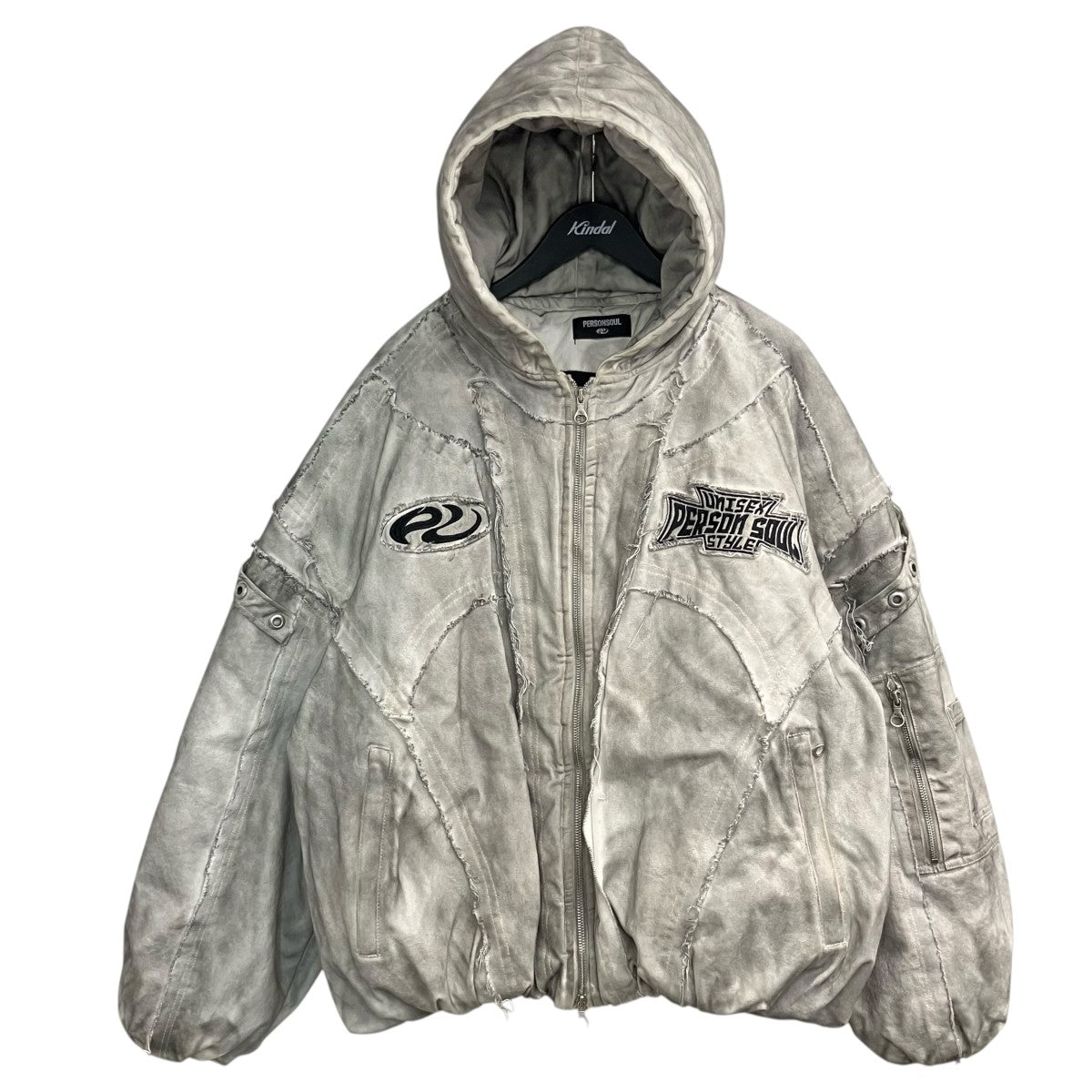 PERSONSOUL 「HANDBRUSHEDDIRTYCOTTON JACKET」ジップアップフーデッドジャケット 古着・中古-1枚目のアイテム画像