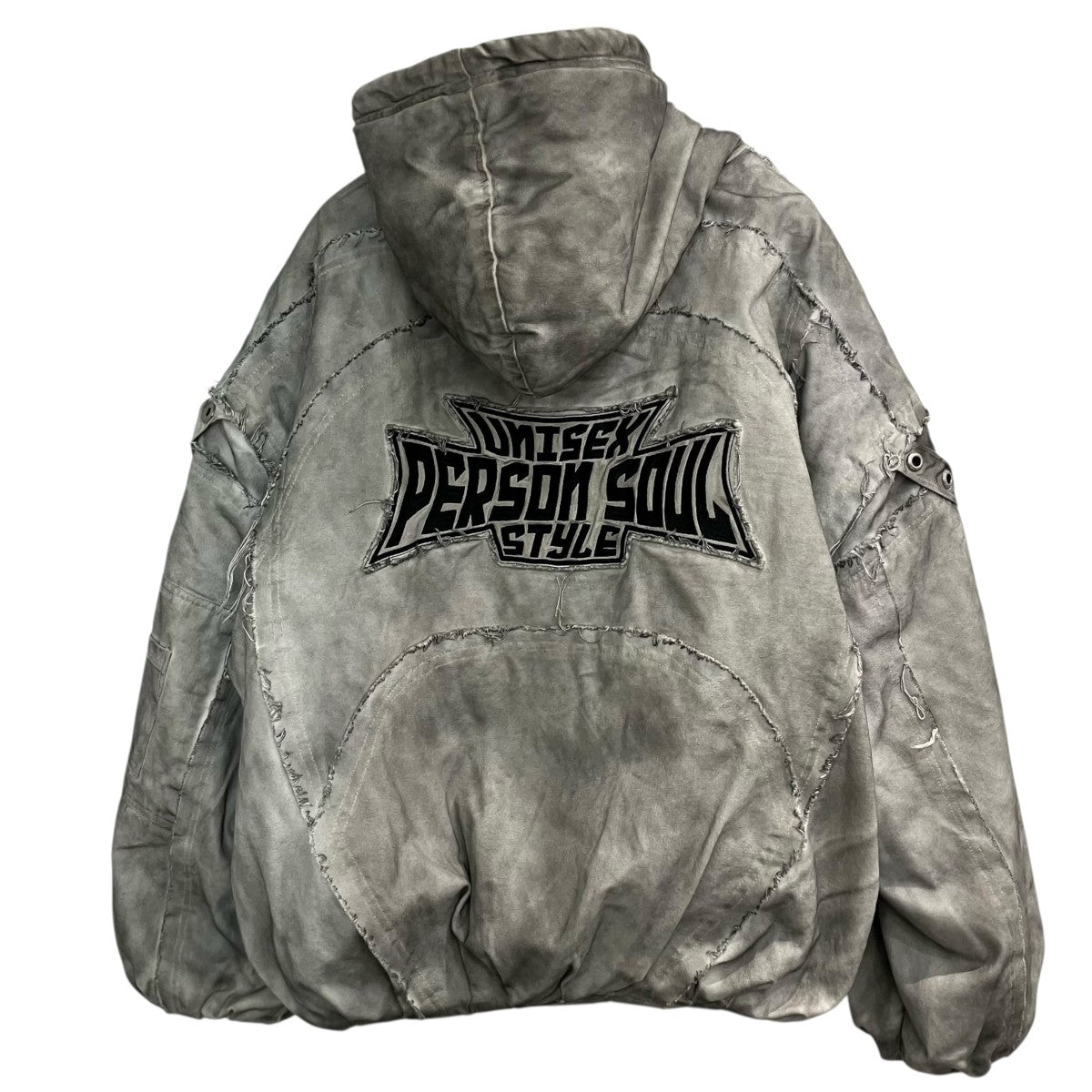 PERSONSOUL 「HANDBRUSHEDDIRTYCOTTON JACKET」ジップアップフーデッドジャケット 古着・中古-2枚目のアイテム画像