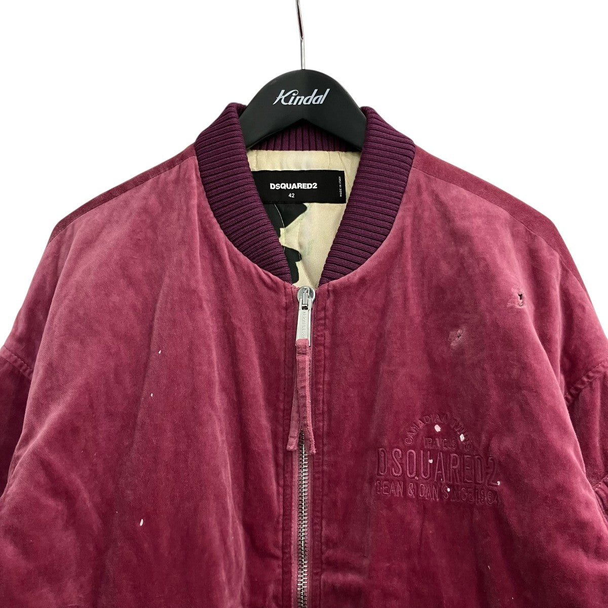 「Oversized Zip Bomber」ユーズド加工ボンバージャケットS75AM0900 S54788
