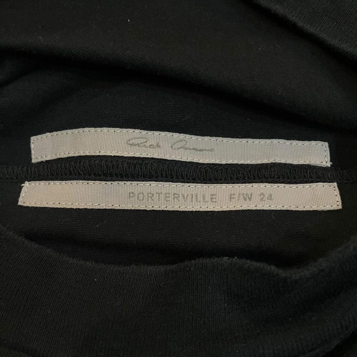 RICK OWENS 24AW「TOMMY T-SHIRT」PORTERVILLE刺繍トミーTシャツRR02D6283 RNEM7 古着・中古-5枚目のアイテム画像