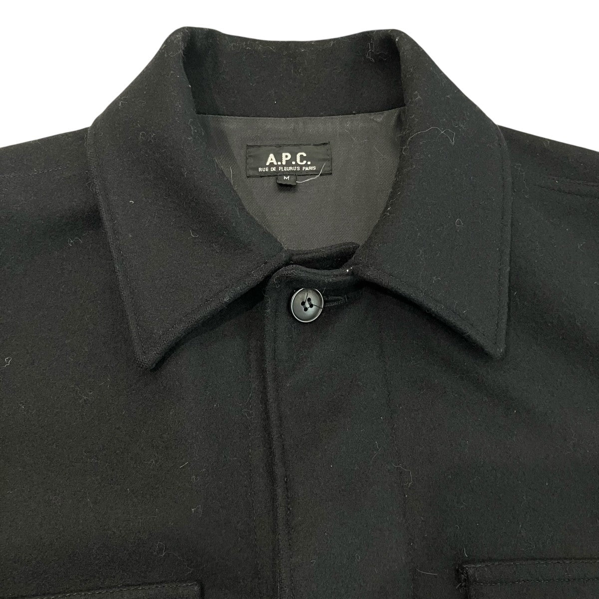 A．P．C．(アーペーセー) ウールミリタリージャケット ブラック サイズ