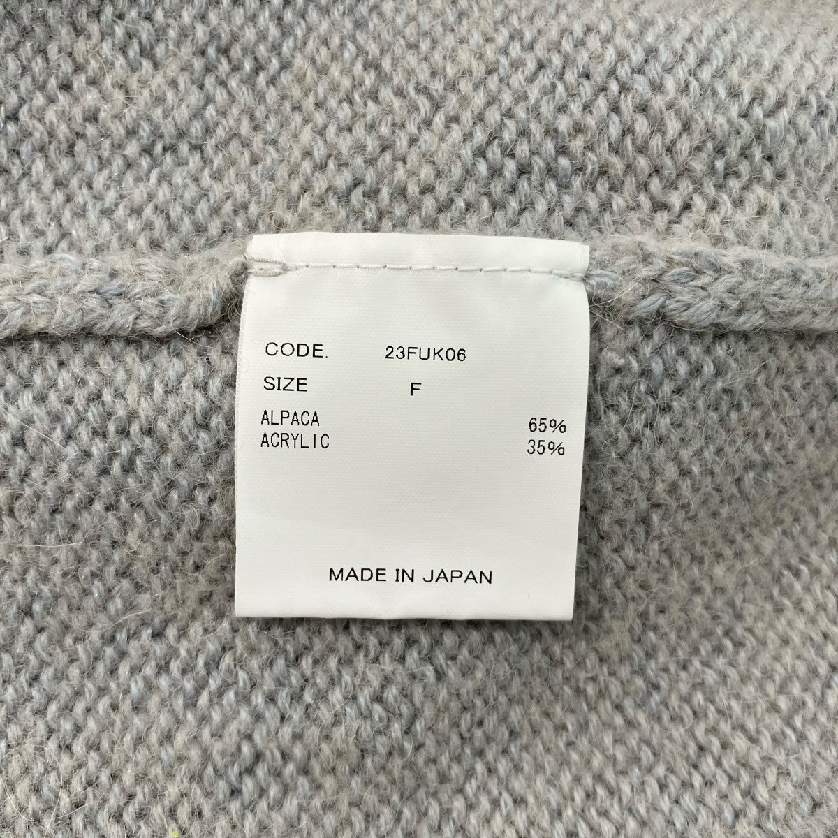 「CREW NECK KNIT」クルーネックニット23FUK06
