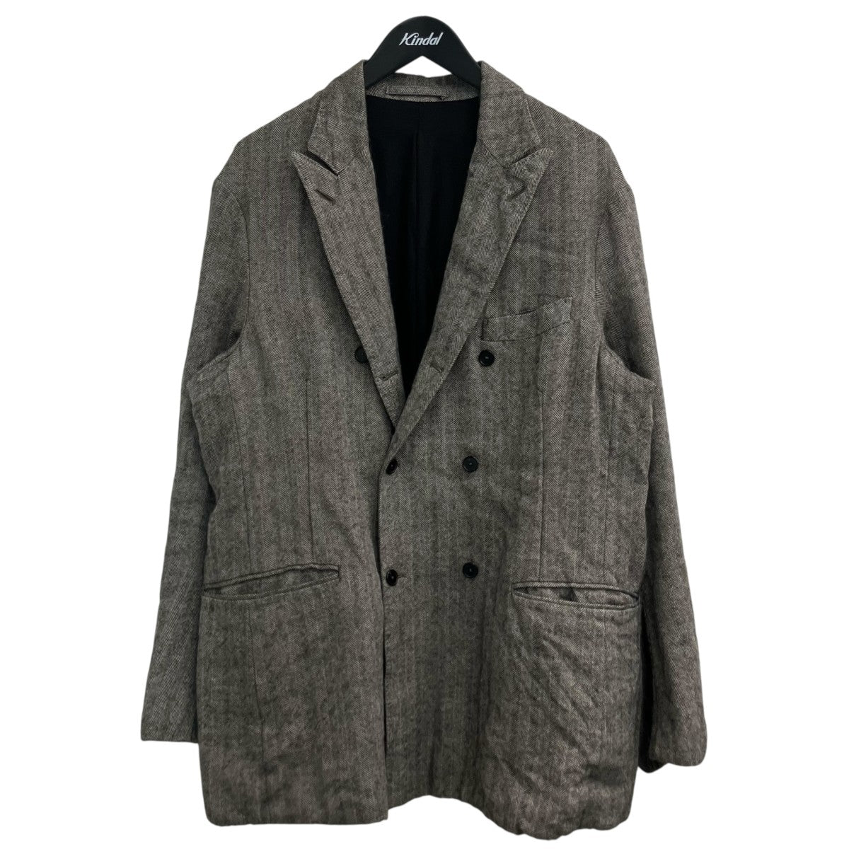 24AW「DOUBLE WASHED GATHER JACKET」ヘリンボーンダブルジャケットMT4303 0003A