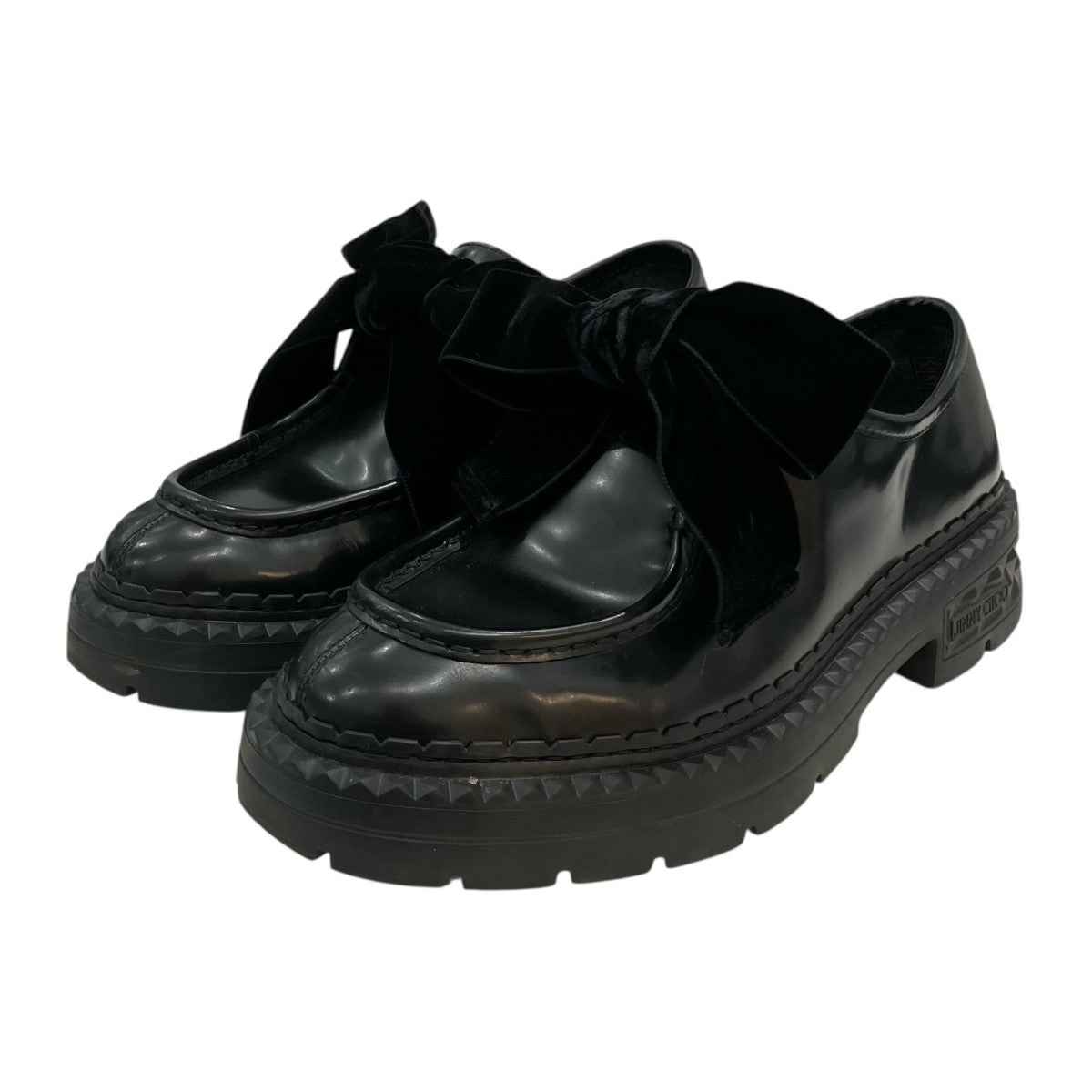JIMMY CHOO 「MARLOW MOCASSIN」リボンローファー 古着・中古-1枚目のアイテム画像