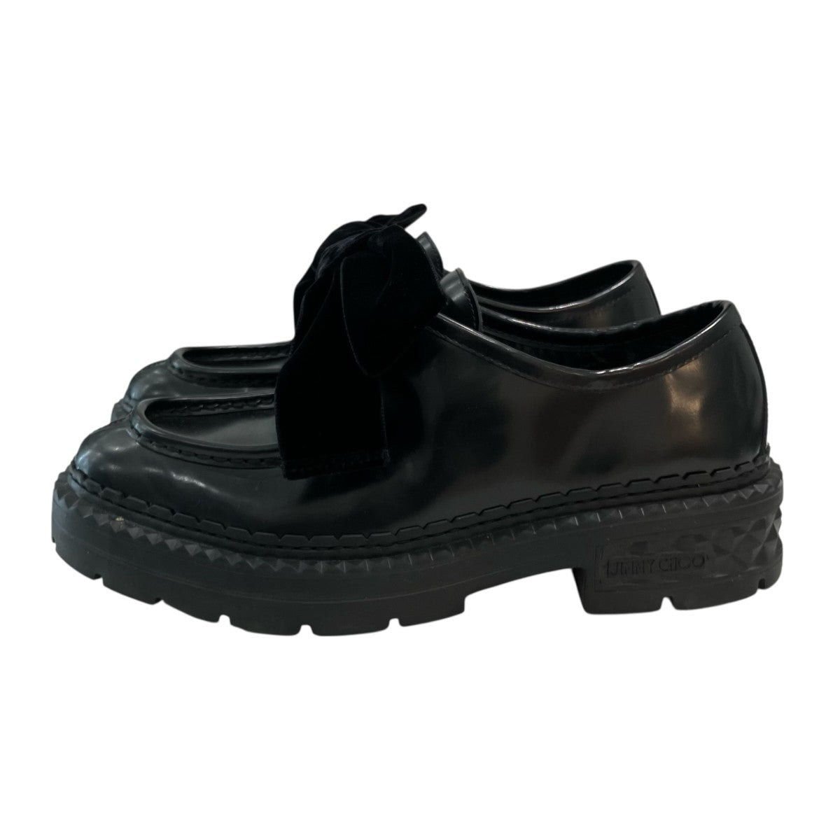 JIMMY CHOO 「MARLOW MOCASSIN」リボンローファー 古着・中古-3枚目のアイテム画像