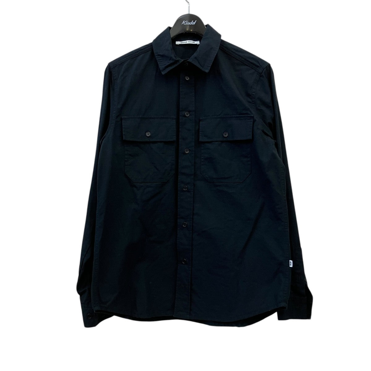 WOOD WOOD Avenir Crispy ripstop shirtリップストップシャツ12315311-5276 古着・中古-1枚目のアイテム画像