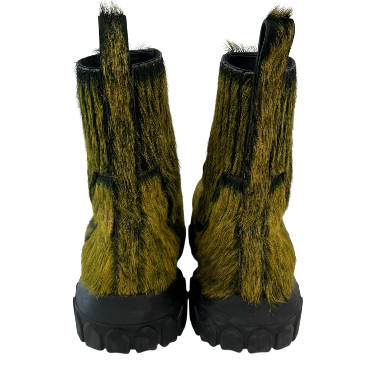 RICK OWENS 「BEATLE BOZO TRACTOR」ハラコサイドゴアブーツRU02C7881 LHLCEC 古着・中古-4枚目のアイテム画像