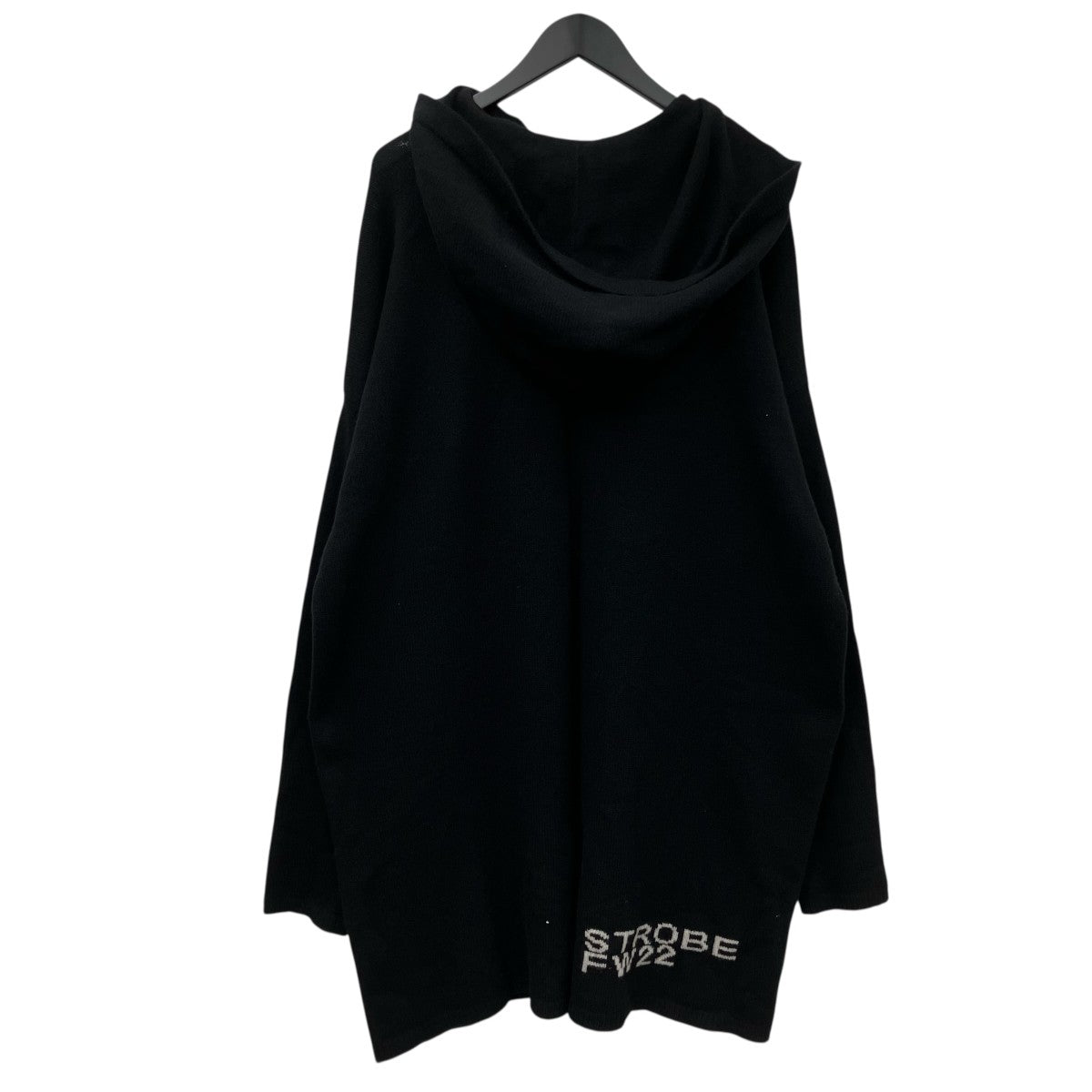 RICK OWENS HOODED TOMMY ニットプルオーバーパーカー 古着・中古-2枚目のアイテム画像
