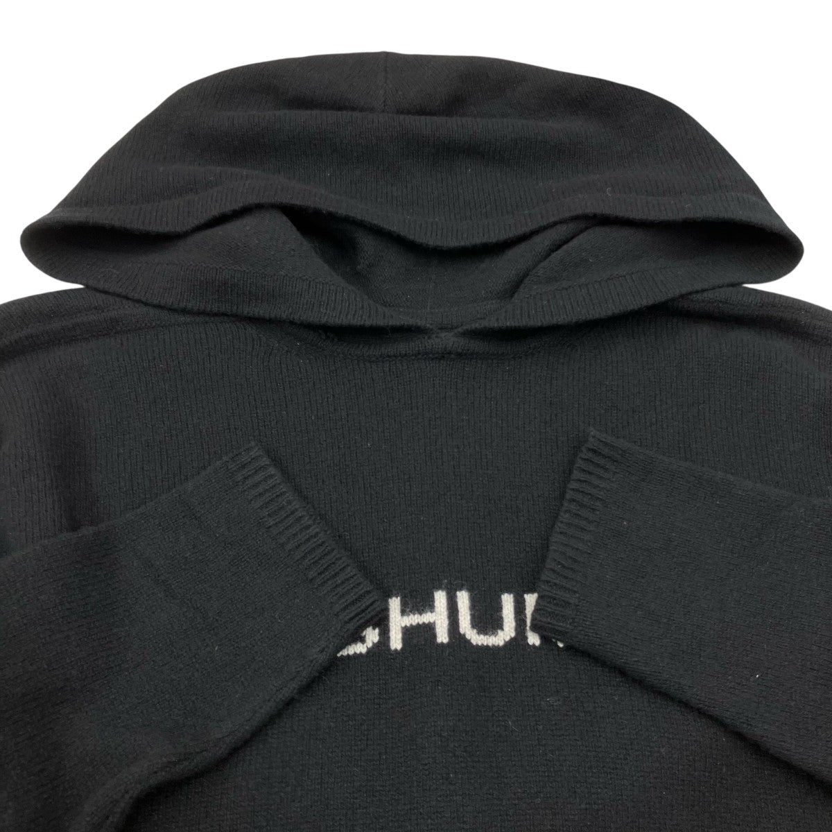 RICK OWENS HOODED TOMMY ニットプルオーバーパーカー 古着・中古-4枚目のアイテム画像