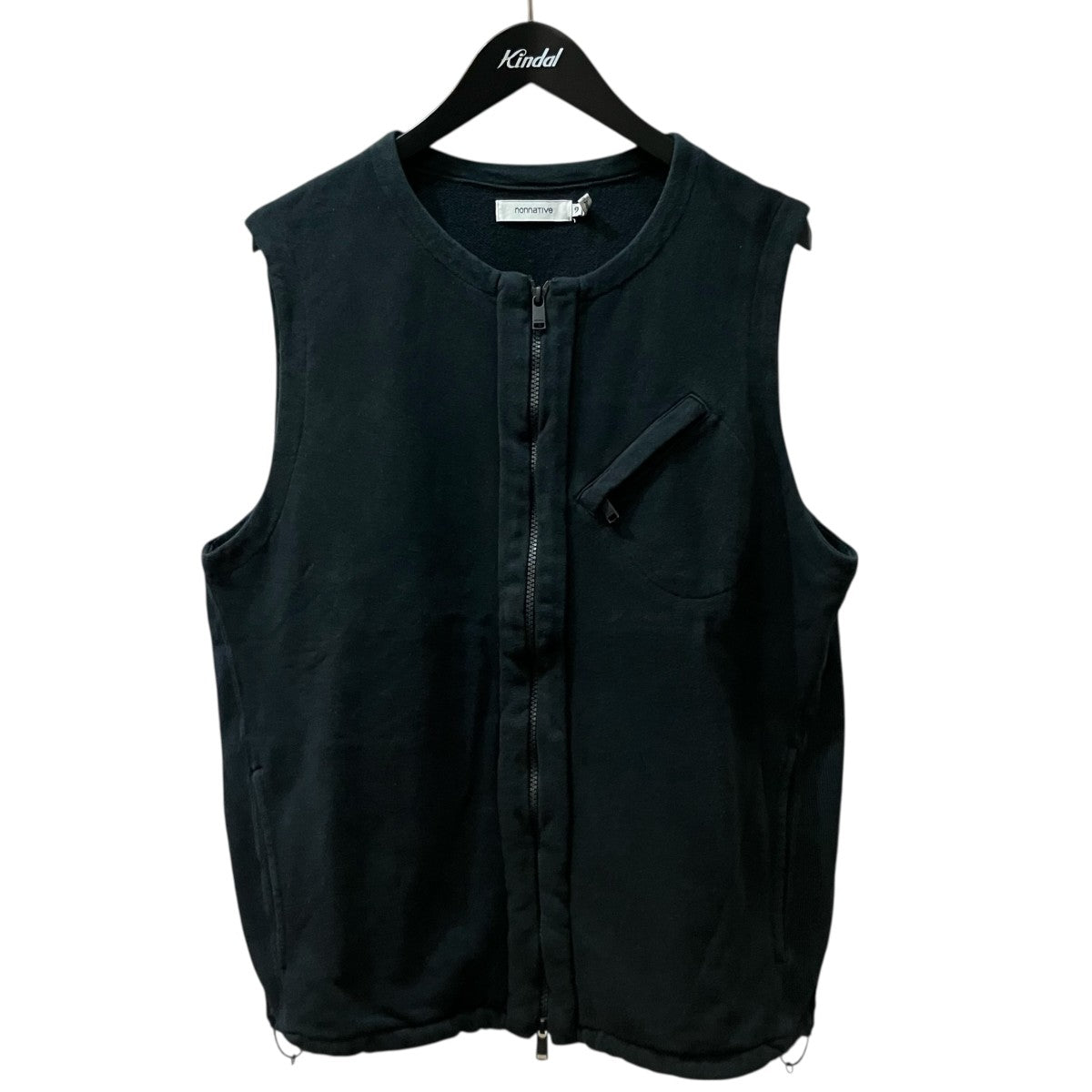 nonnative 23SS「HIKER VEST COTTON SWEAT OVERDYED」オーバーダイジップアップベストNN V4205 古着・中古-1枚目のアイテム画像