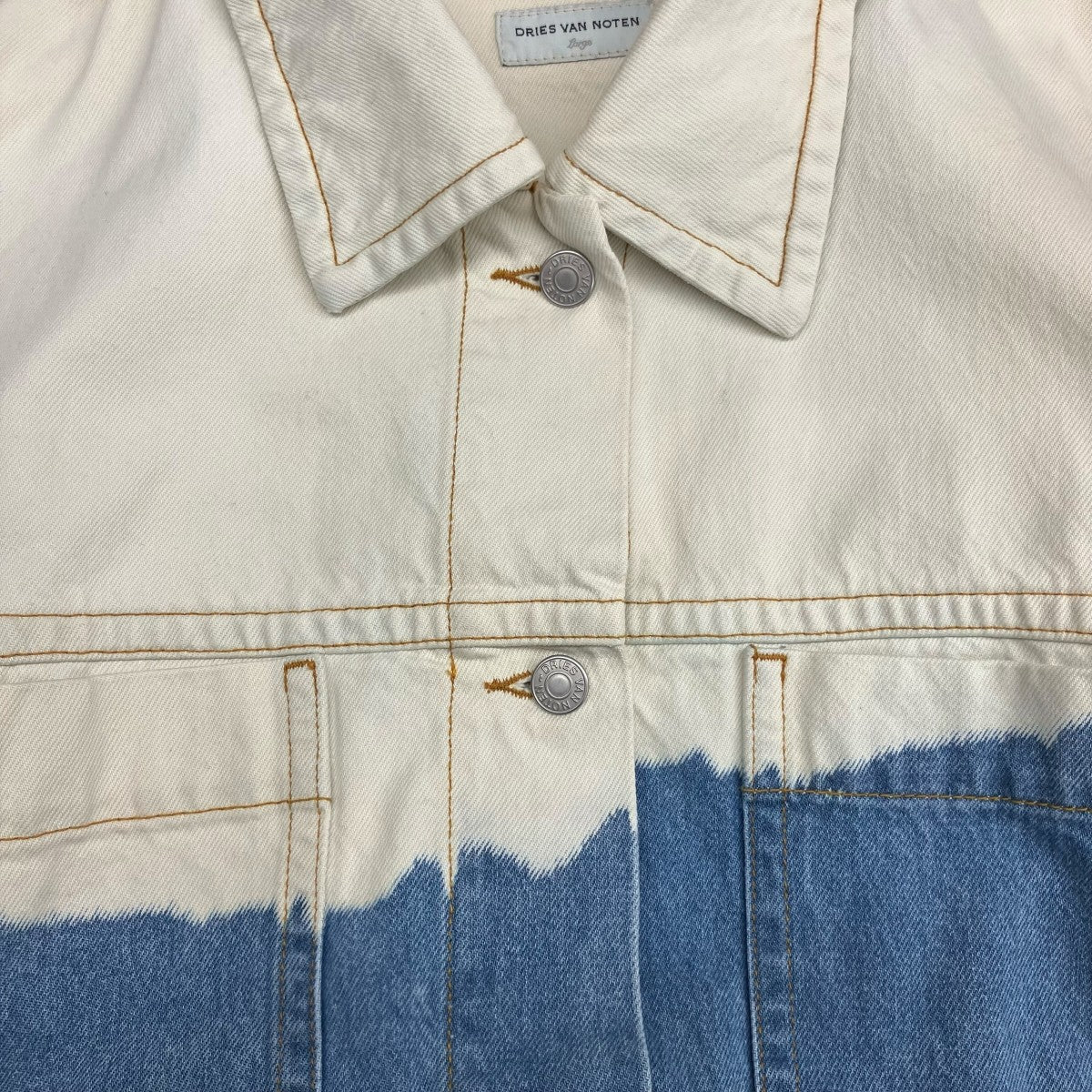 DRIES VAN NOTEN ブリーチディッピングジャケット 古着・中古-7枚目のアイテム画像