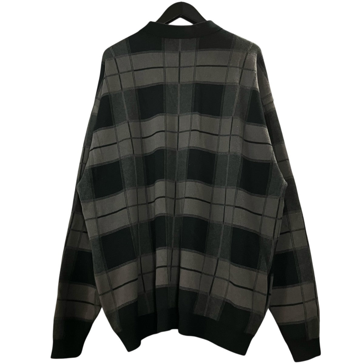 「LO LO POLO SWEATER L S」チェックポロニットRAD 24SS KNIT001