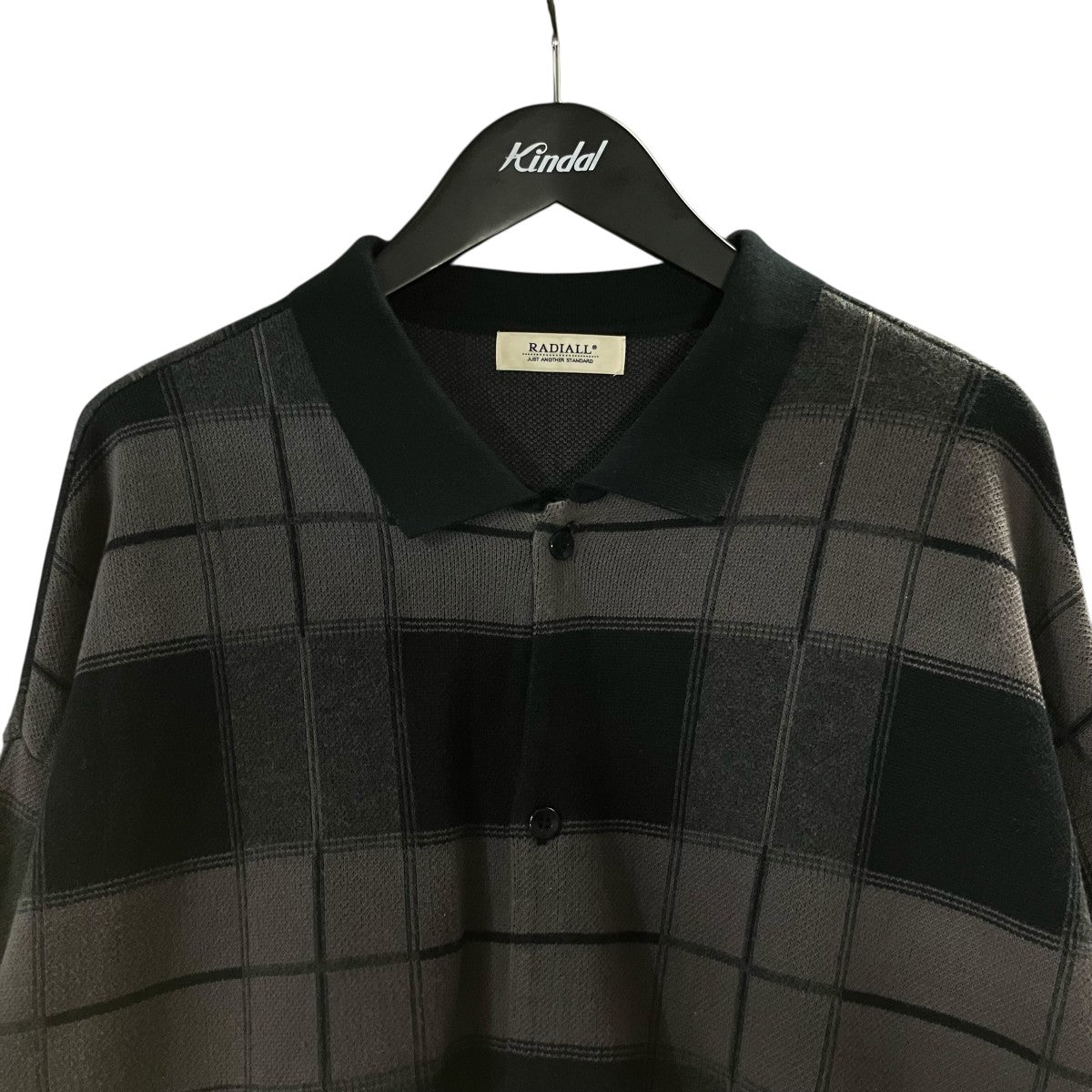 「LO LO POLO SWEATER L S」チェックポロニットRAD 24SS KNIT001