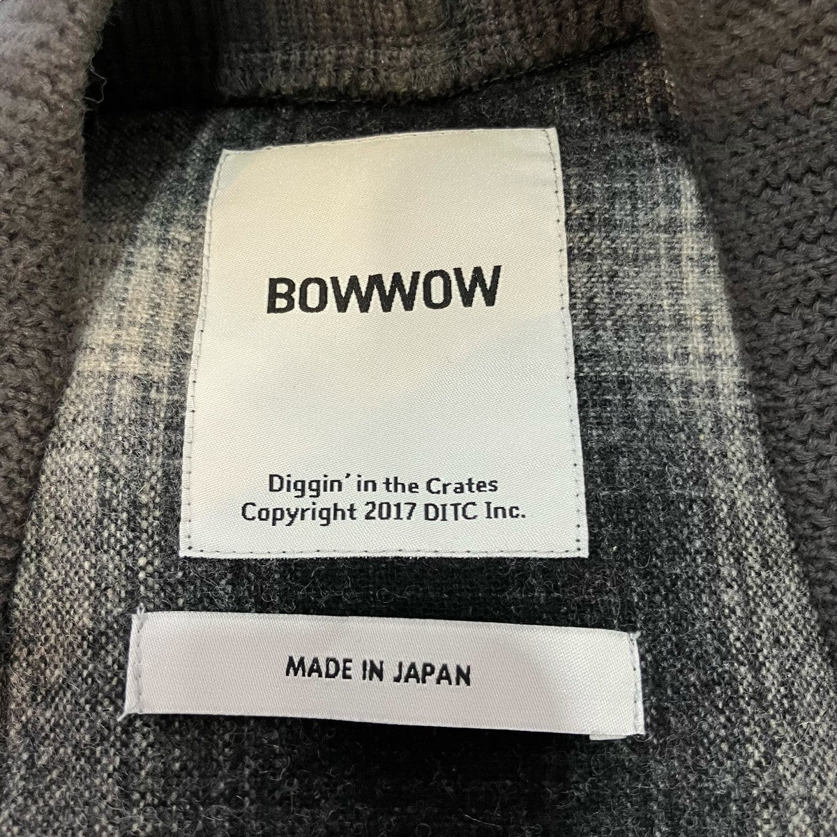 チェックカーディガン