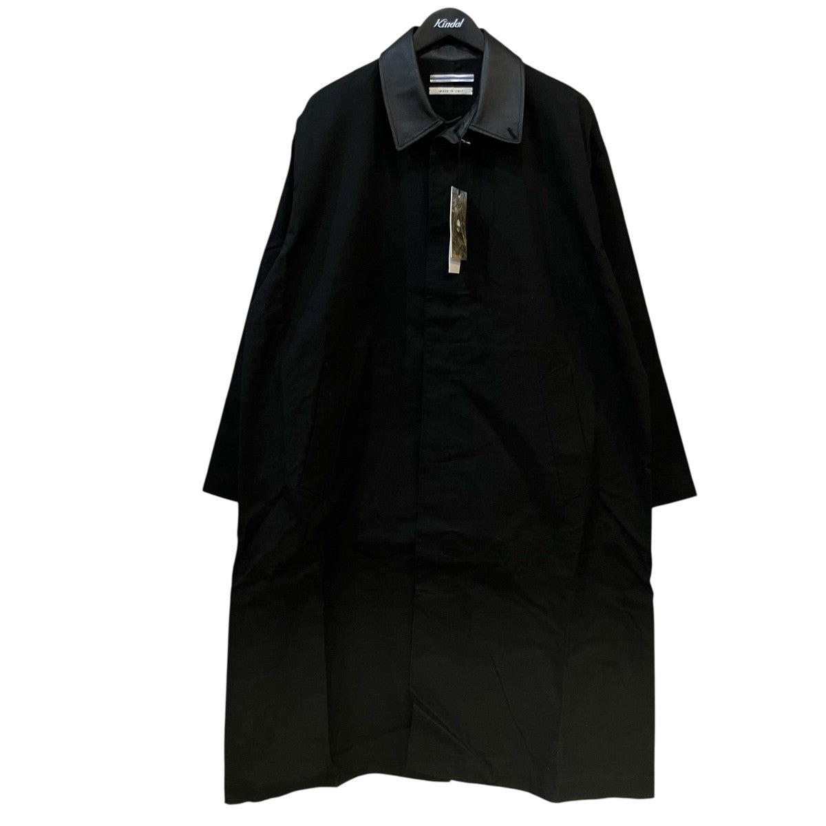 Cristaseya OVERSIZED WATER REPELLENT TRENCH WITH LEATHER PATCH襟レザーコットントレンチコート 古着・中古-1枚目のアイテム画像