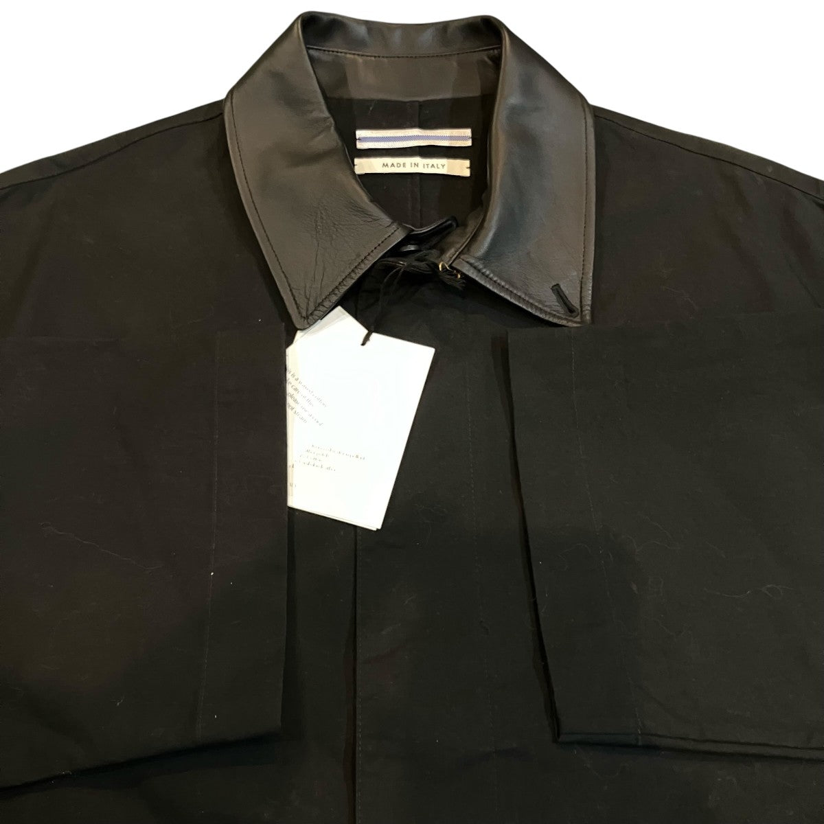 Cristaseya OVERSIZED WATER REPELLENT TRENCH WITH LEATHER PATCH襟レザーコットントレンチコート 古着・中古-4枚目のアイテム画像