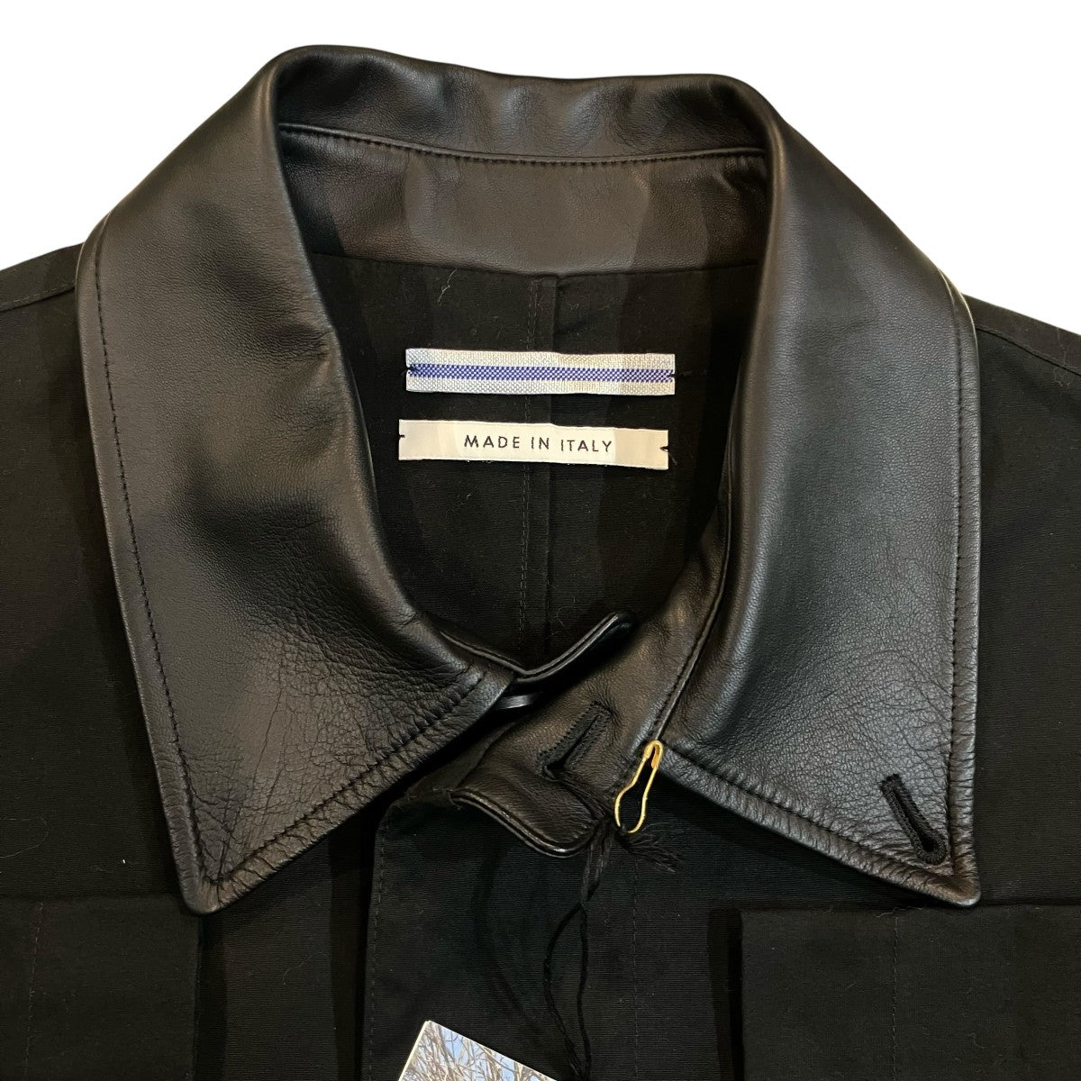 Cristaseya OVERSIZED WATER REPELLENT TRENCH WITH LEATHER PATCH襟レザーコットントレンチコート 古着・中古-5枚目のアイテム画像