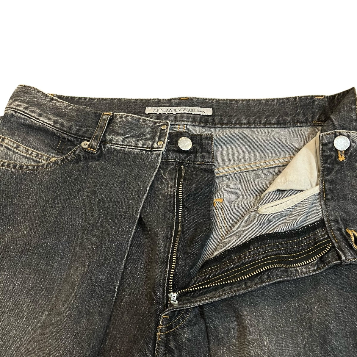 JOHN LAWRENCE SULLIVAN 「WASHED DENIM SUPER WIDE PANTS」デニムパンツJLS 02 23 L 古着・中古-3枚目のアイテム画像