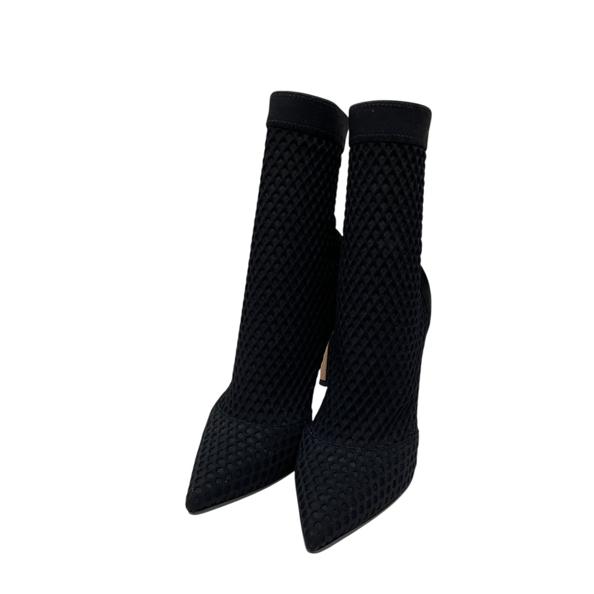 Gianvito Rossi Mesh Suede Vox Sock Knit Bootsソックスブーツ 古着・中古-1枚目のアイテム画像