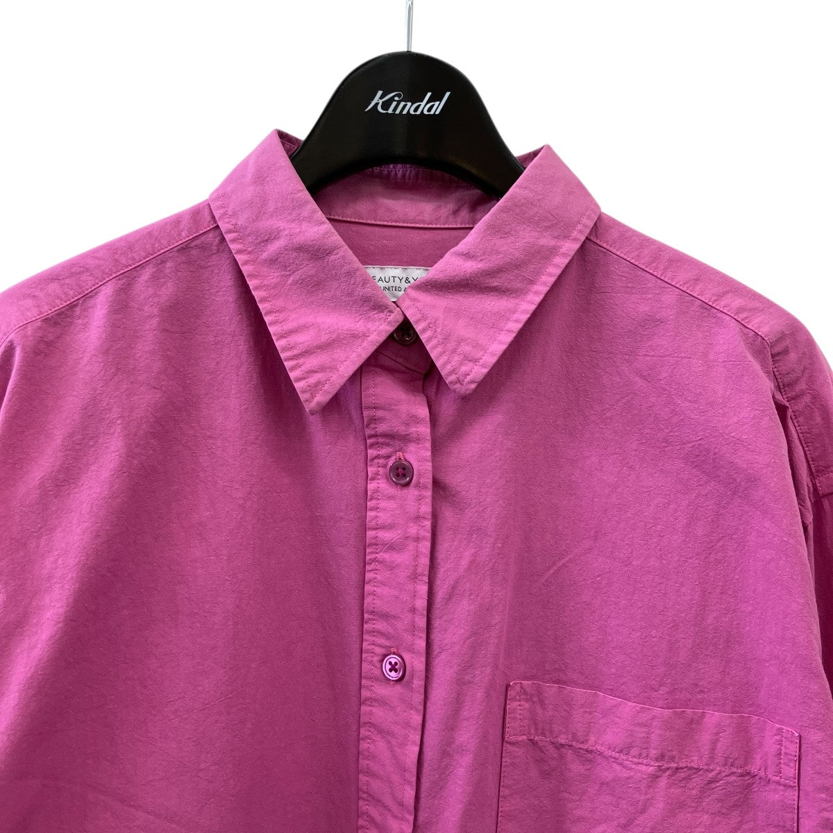 BEAUTY＆YOUTH UNITED ARROWS コットン×カポックブレンド レギュラーシャツ1611-105-2267 古着・中古-3枚目のアイテム画像