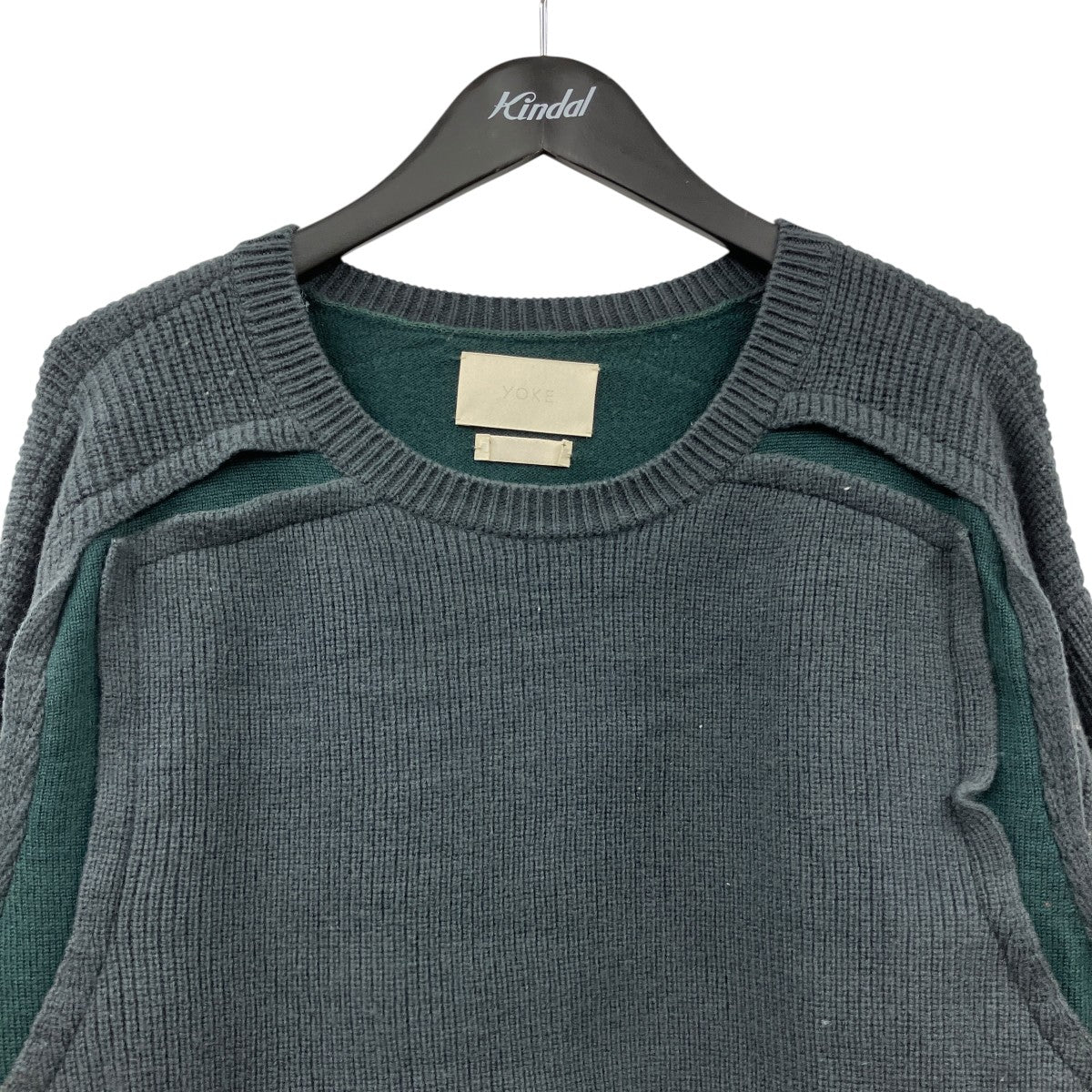 ブローケンクルーネックセーターYK22AW0420S BROKEN CREWNECK SWEATER